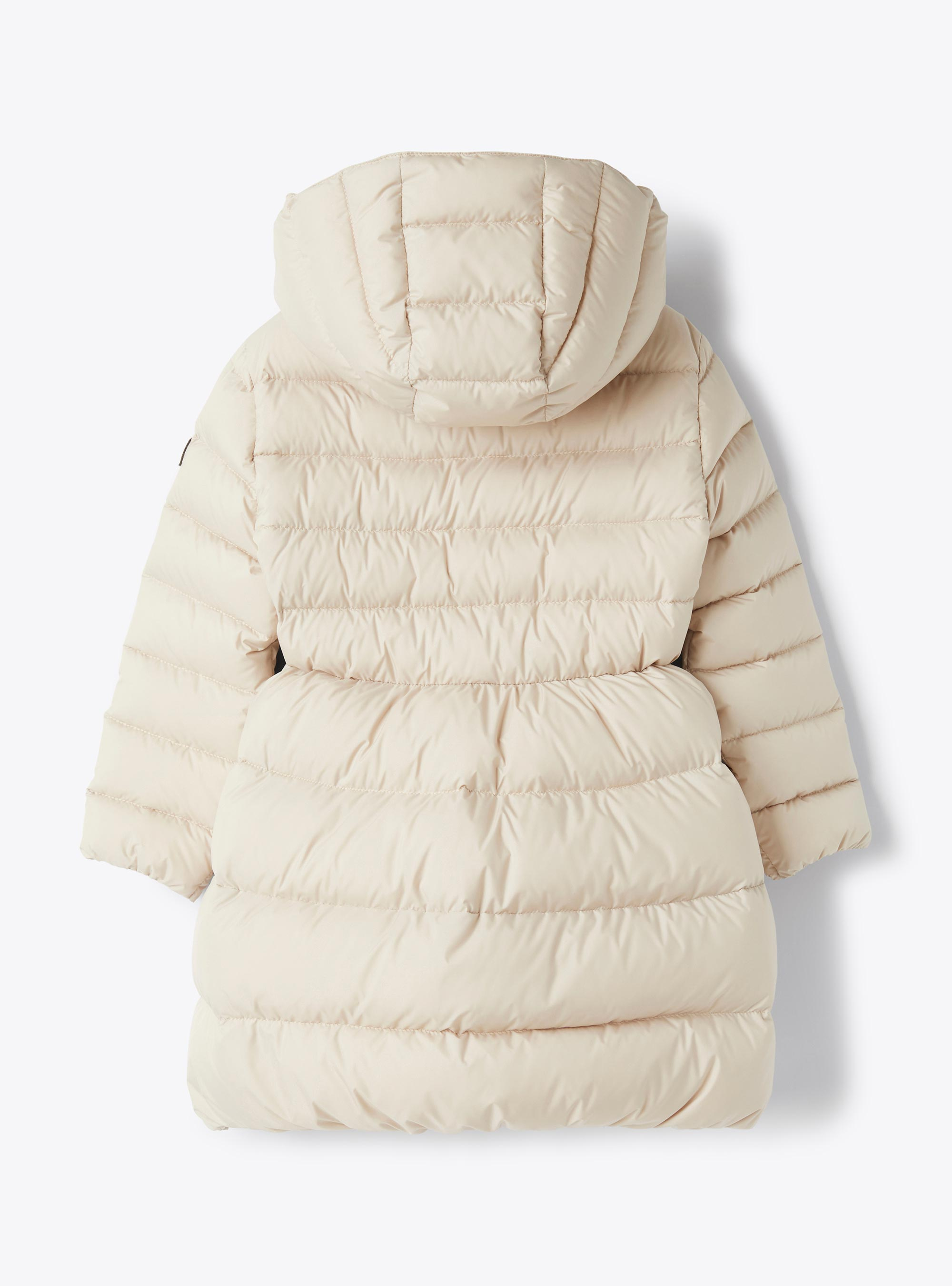 Flared down jacket with hood - Beige | Il Gufo