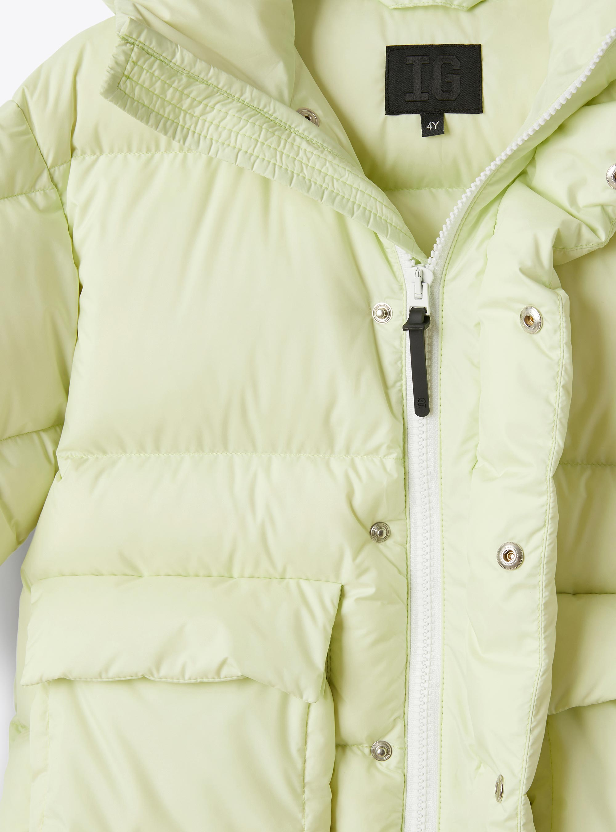 Long hooded down jacket - Yellow | Il Gufo