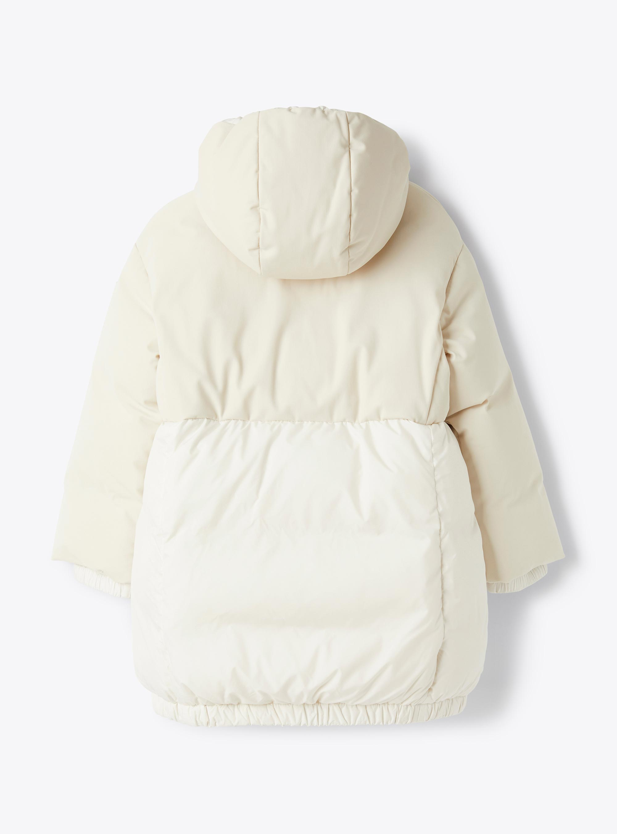 Flared down jacket in Sensitive® Fabrics - White | Il Gufo