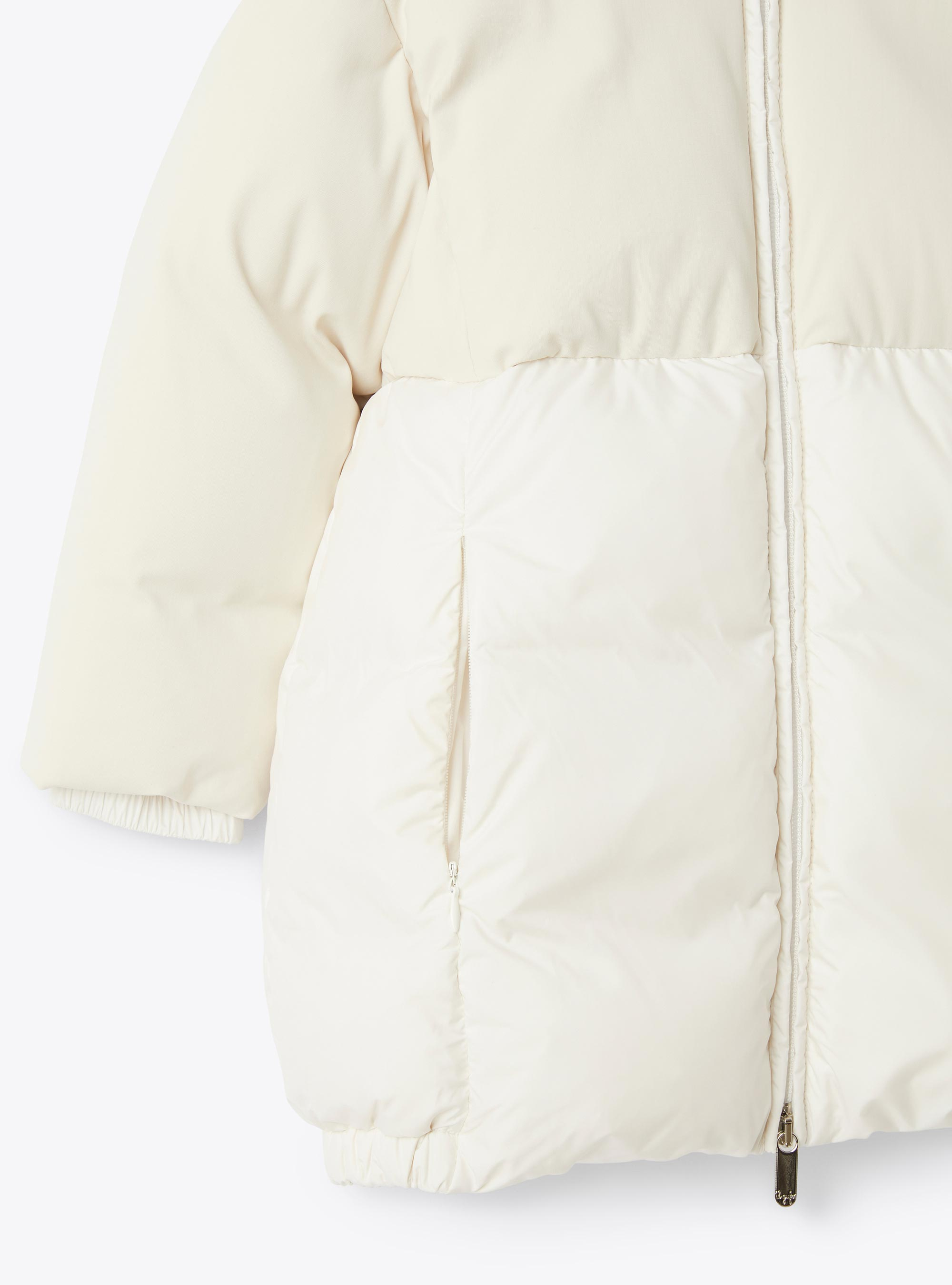 Flared down jacket in Sensitive® Fabrics - White | Il Gufo