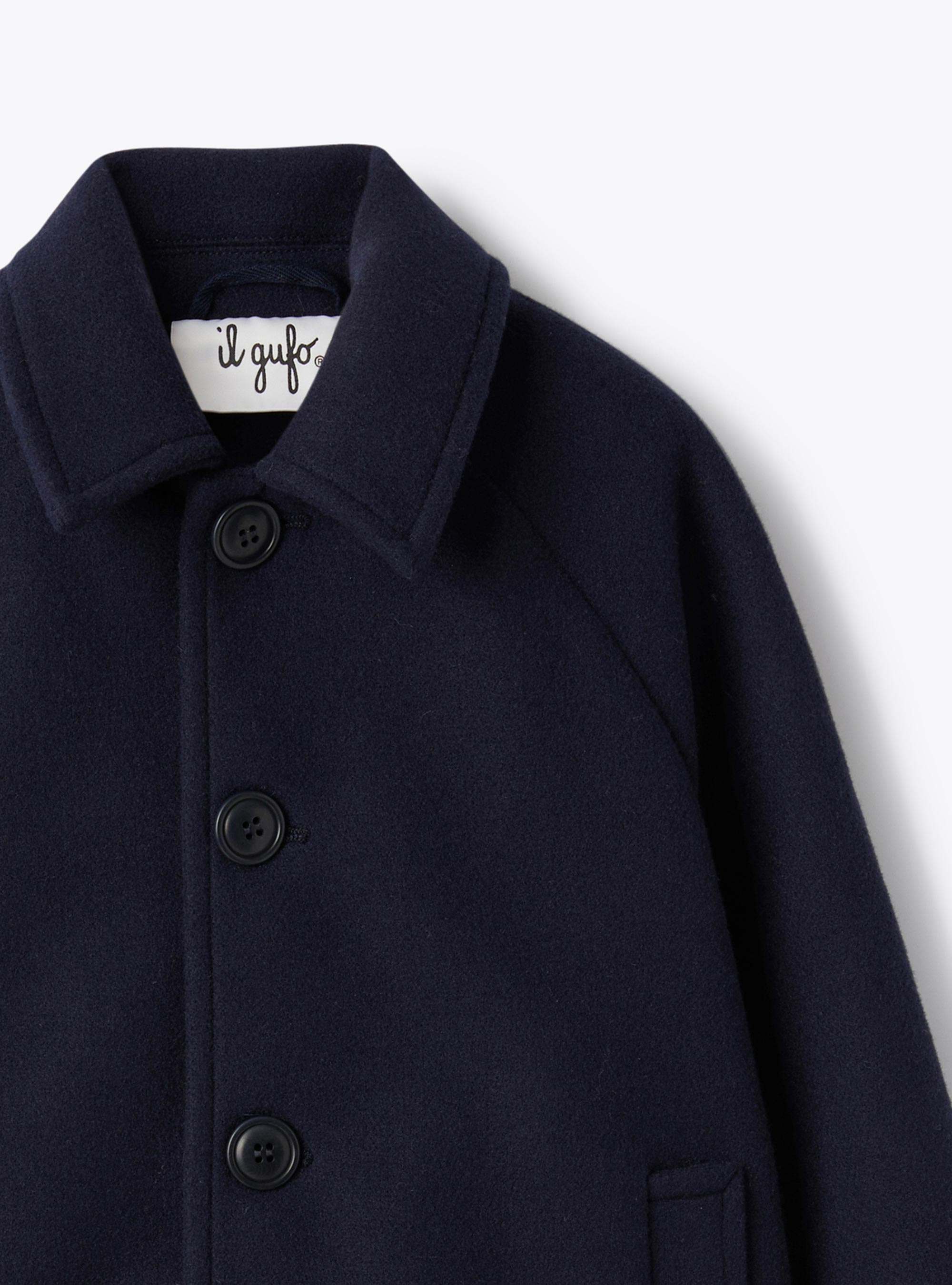 Manteau en techno-wool - Bleu | Il Gufo