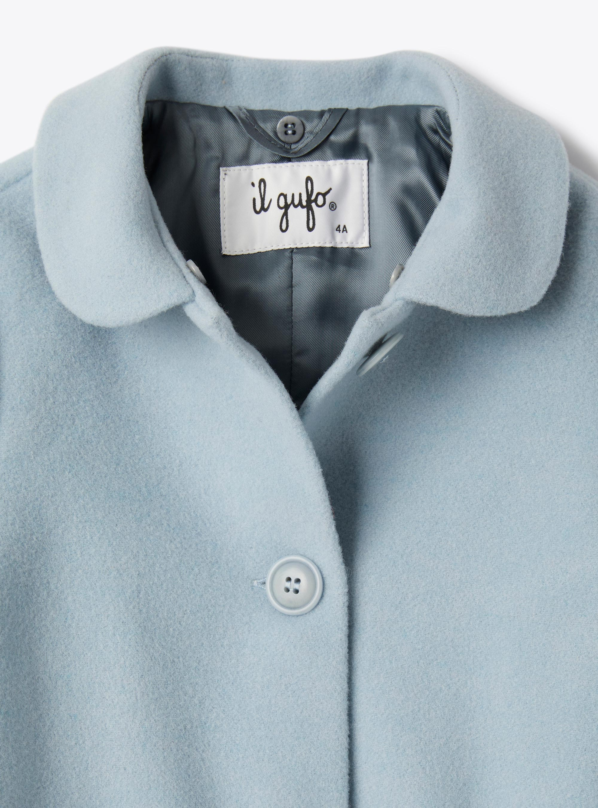 Wool and cashmere blend coat - Light blue | Il Gufo