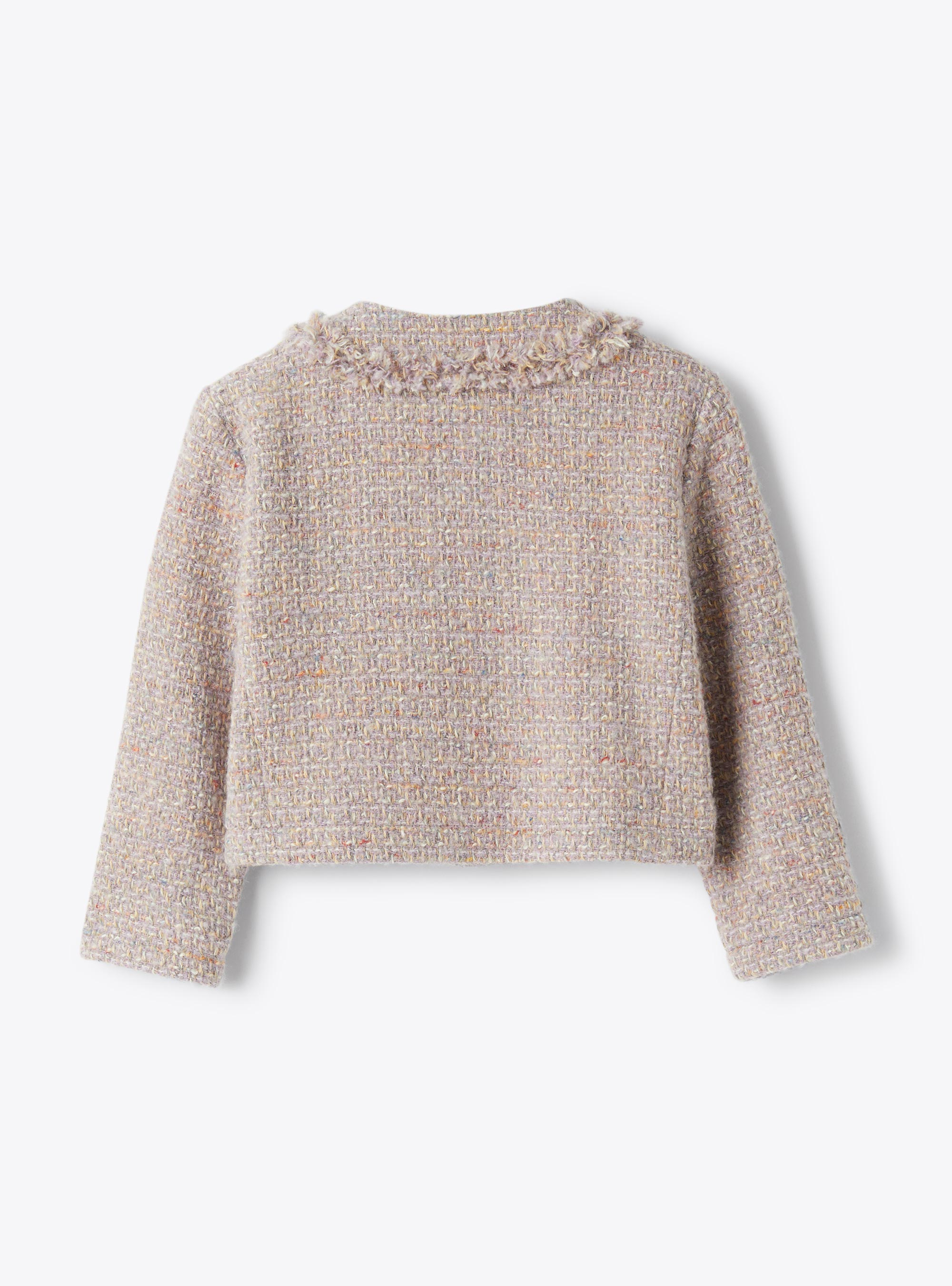 Boxy-Jacke aus Tweed - Fuchsie | Il Gufo