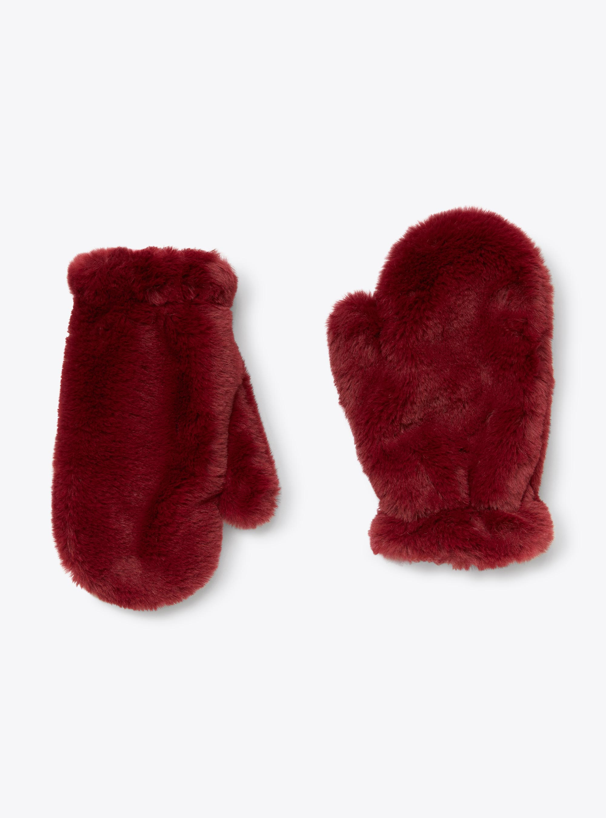 Muffole in eco-fur - Rosso | Il Gufo