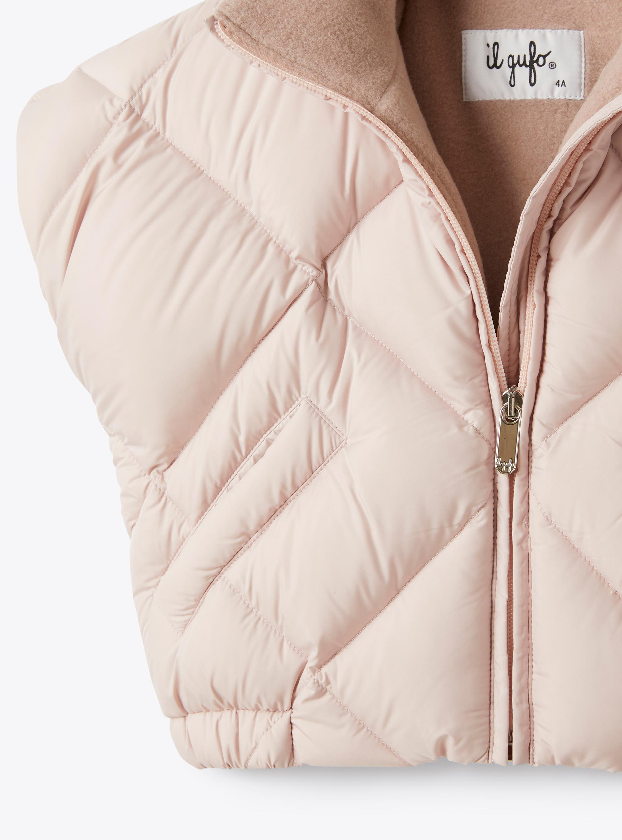 Gilet imbottito dal design boxy - Rosa | Il Gufo