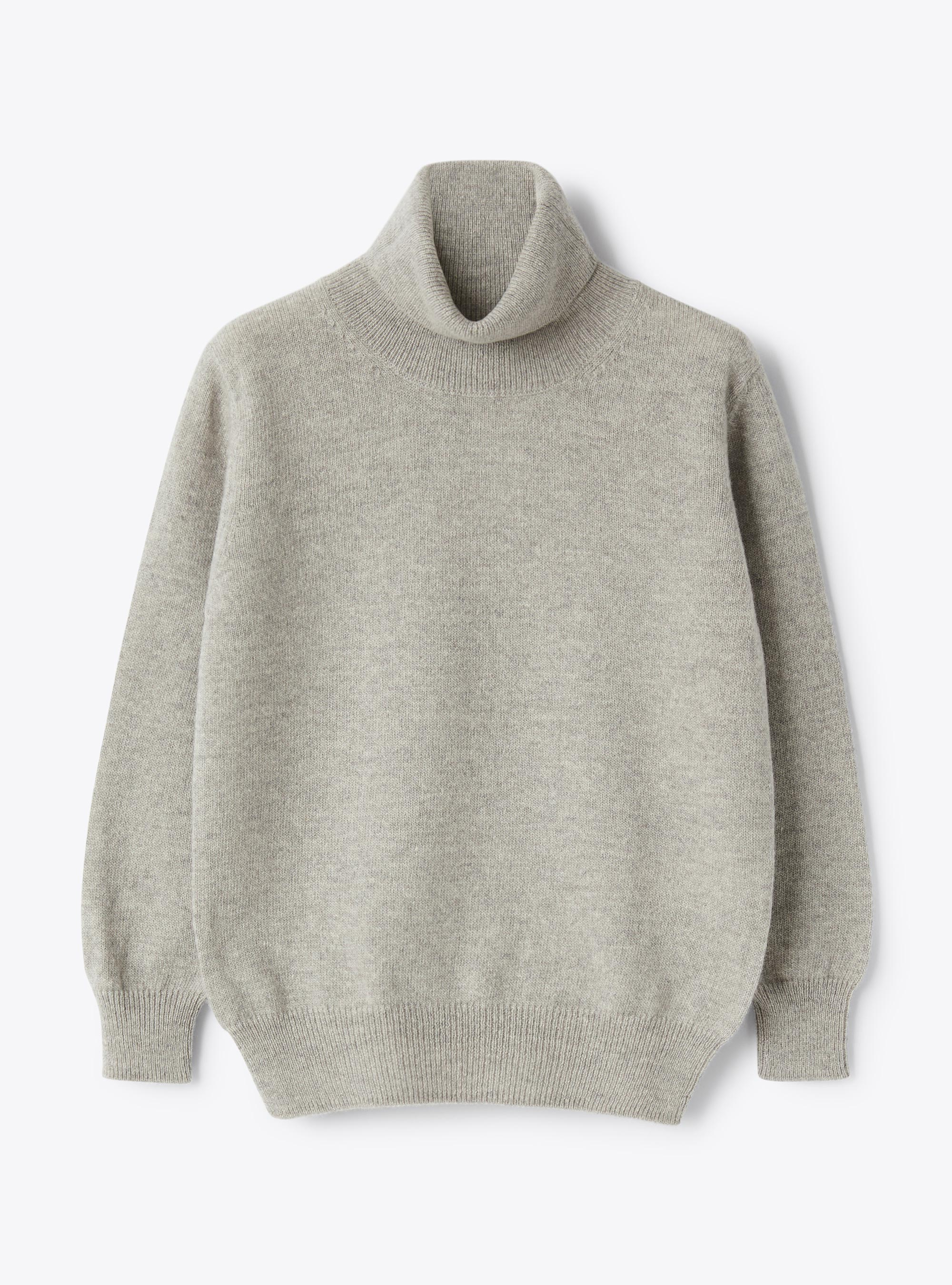 Pull col roulé en laine - Gris | Il Gufo