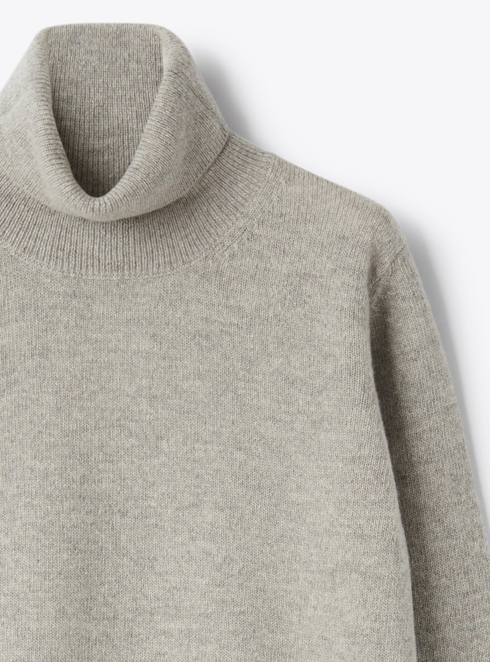 Pull col roulé en laine - Gris | Il Gufo