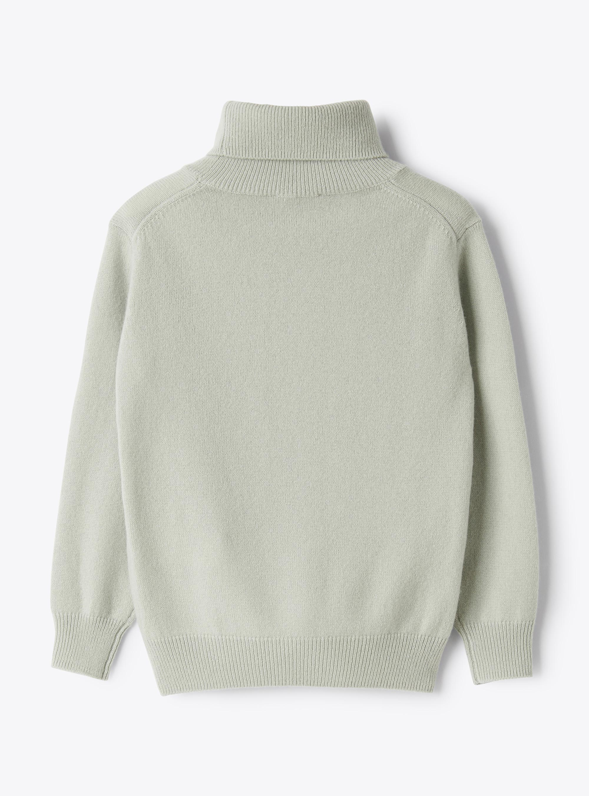 Cashmere turtleneck sweater - Light blue | Il Gufo