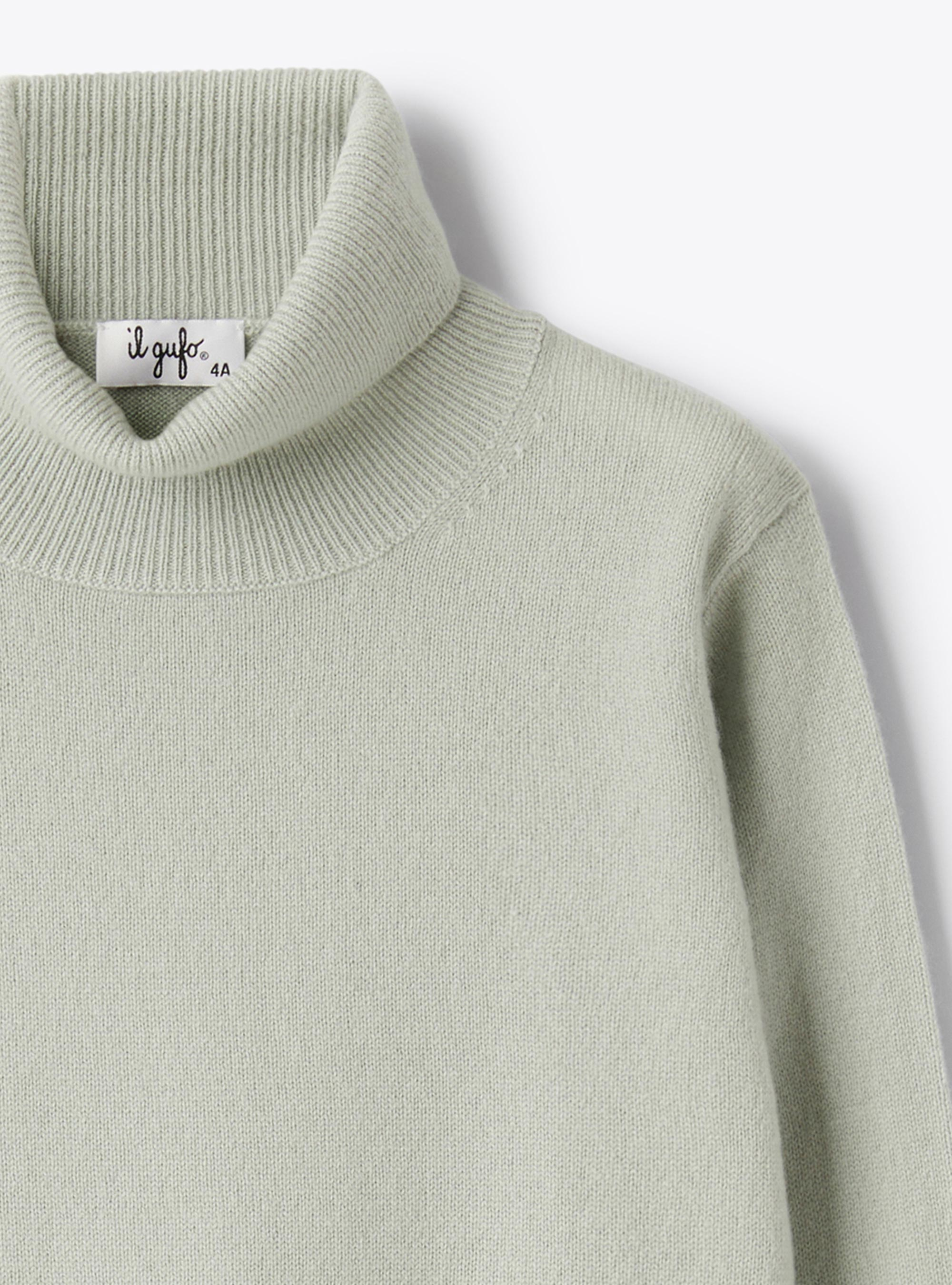 Cashmere turtleneck sweater - Light blue | Il Gufo