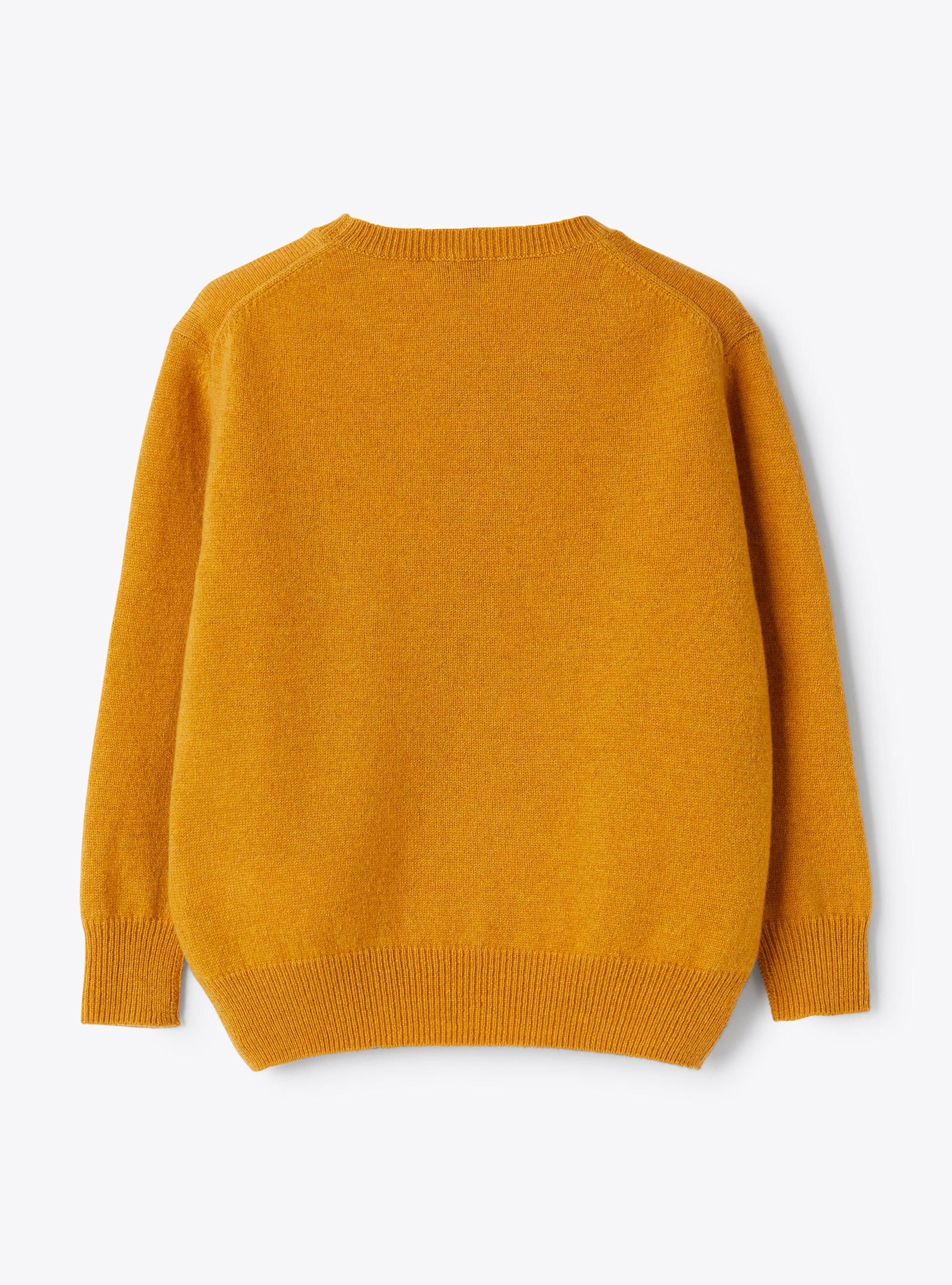 Maglia girocollo in cashmere - ARANCIO | Il Gufo