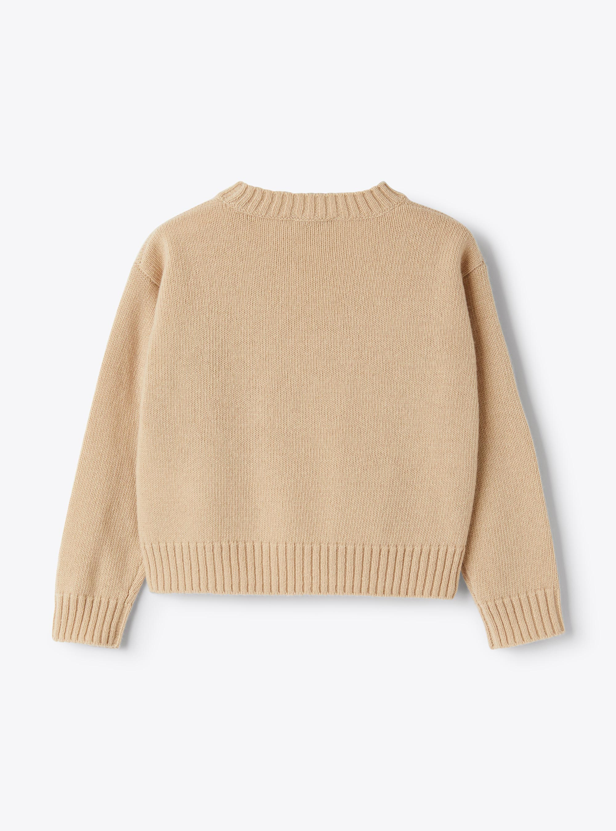 Wollpullover mit weihnachtlichem Motiv - Beige | Il Gufo