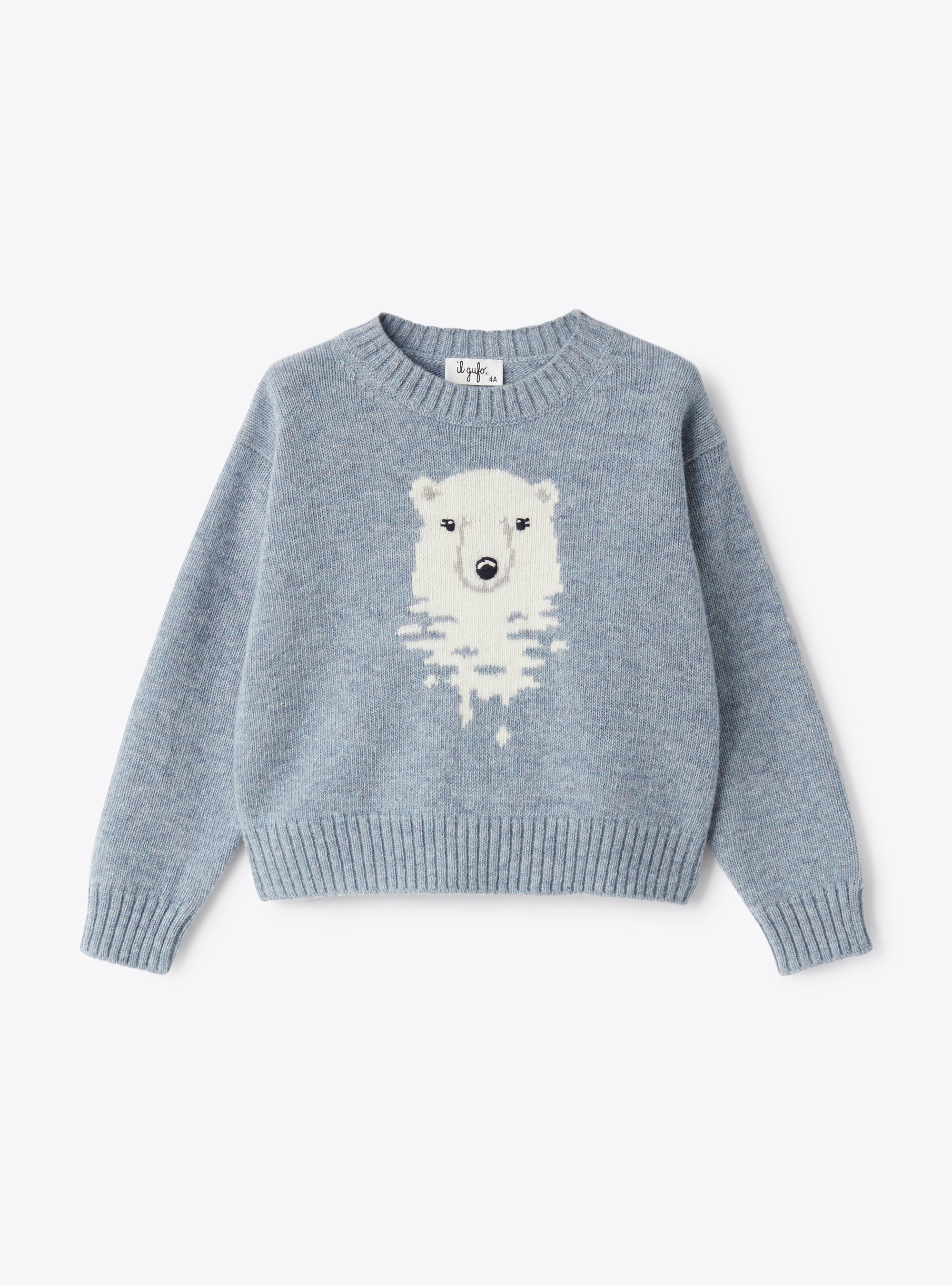 Pull en laine avec ours polaire - Pulls - Il Gufo