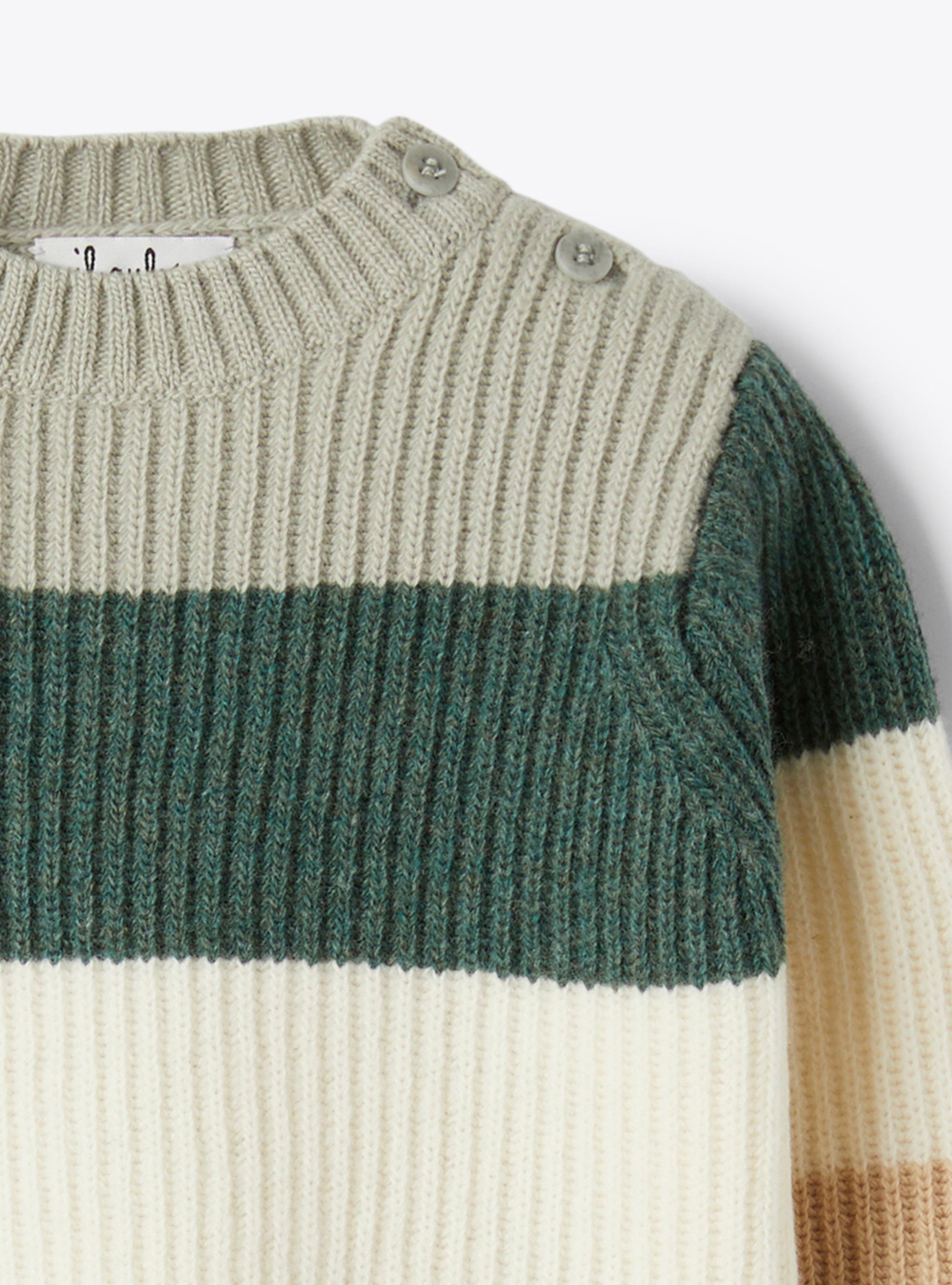 Color-block sweater - Light blue | Il Gufo