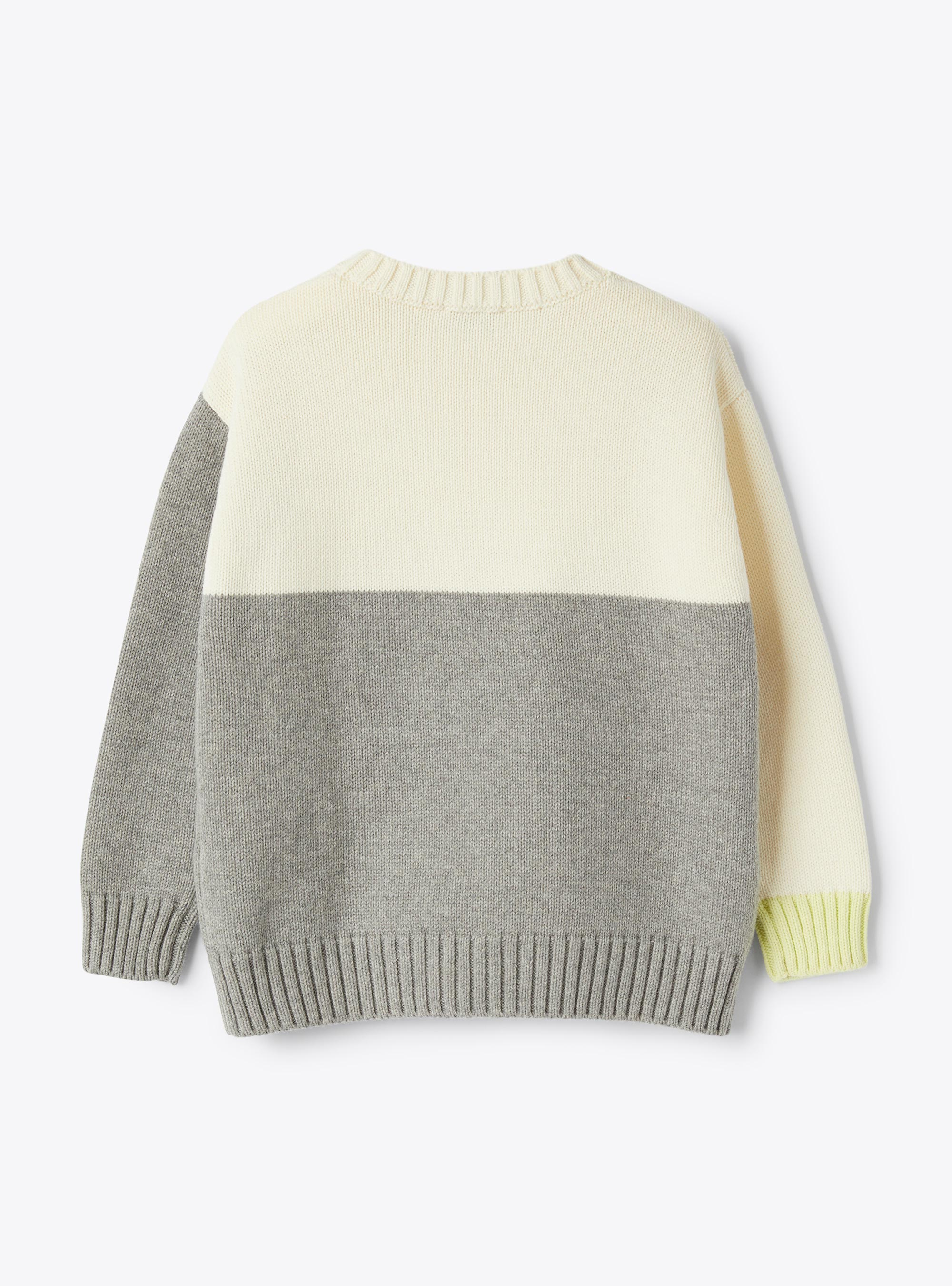 Organic cotton sweater - White | Il Gufo