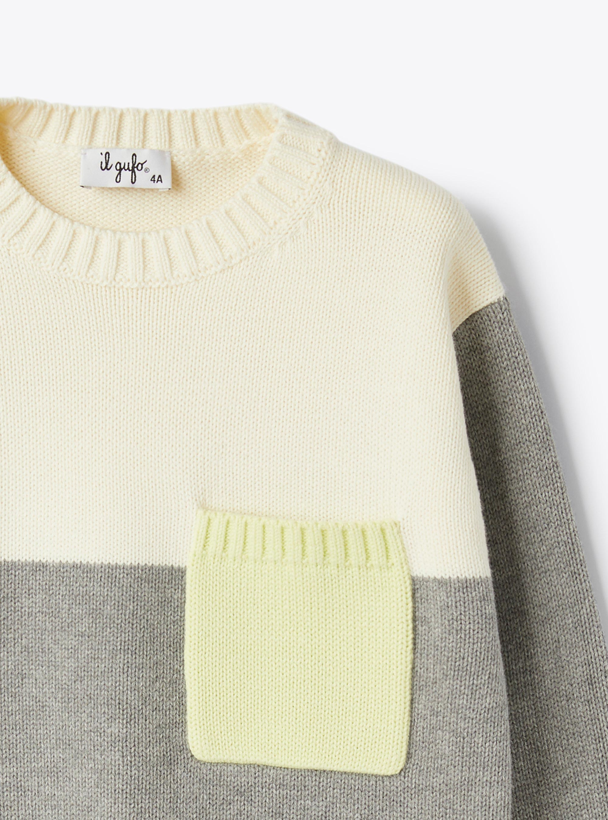 Organic cotton sweater - White | Il Gufo