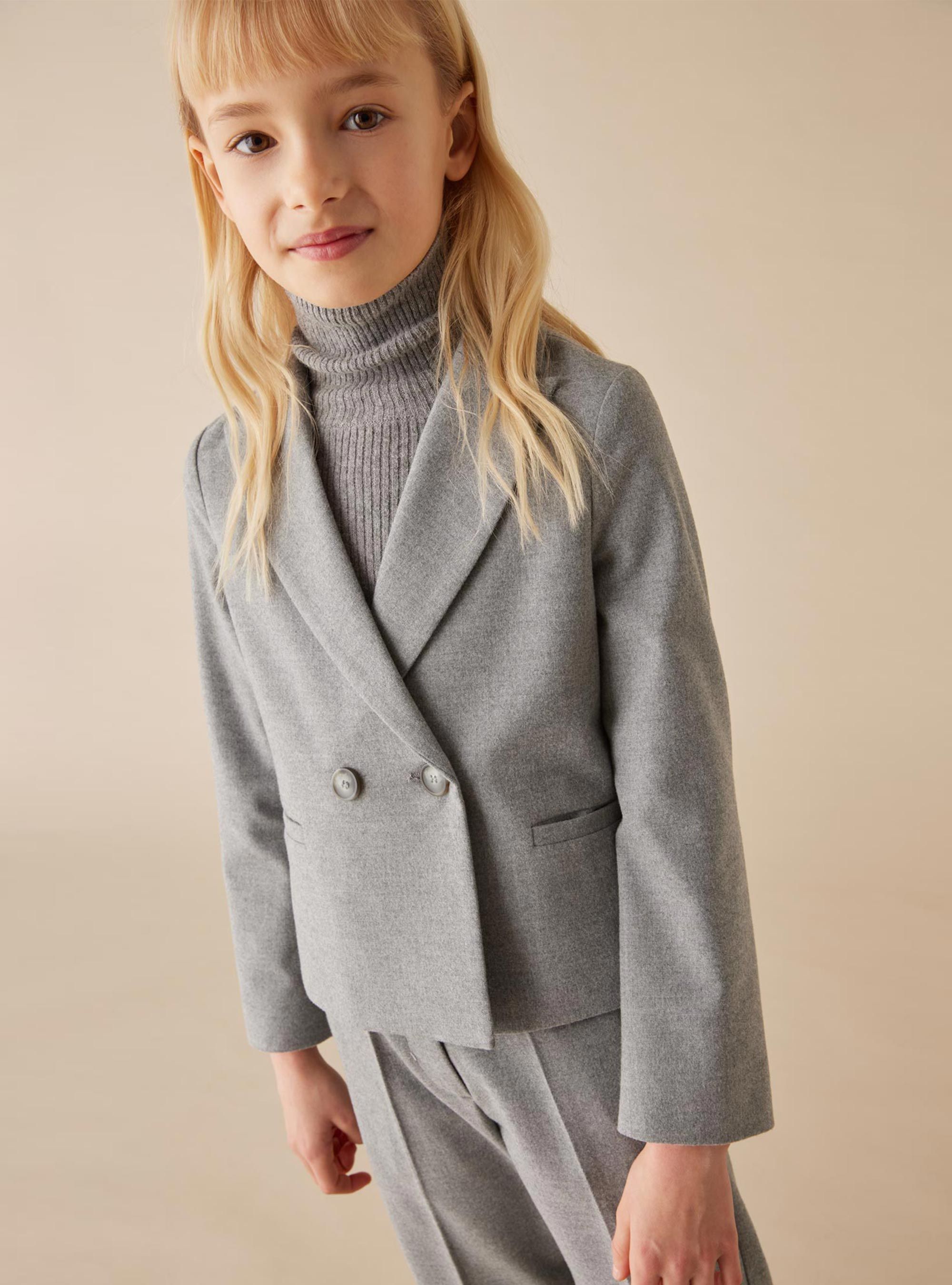 High-neck wool sweater - Grey | Il Gufo