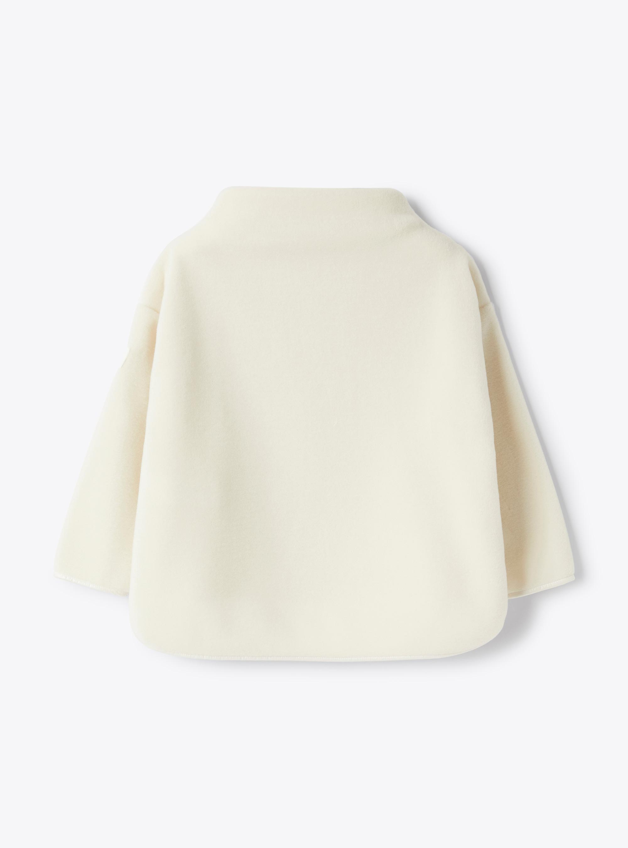 Fleece sweatshirt with high neck - White | Il Gufo