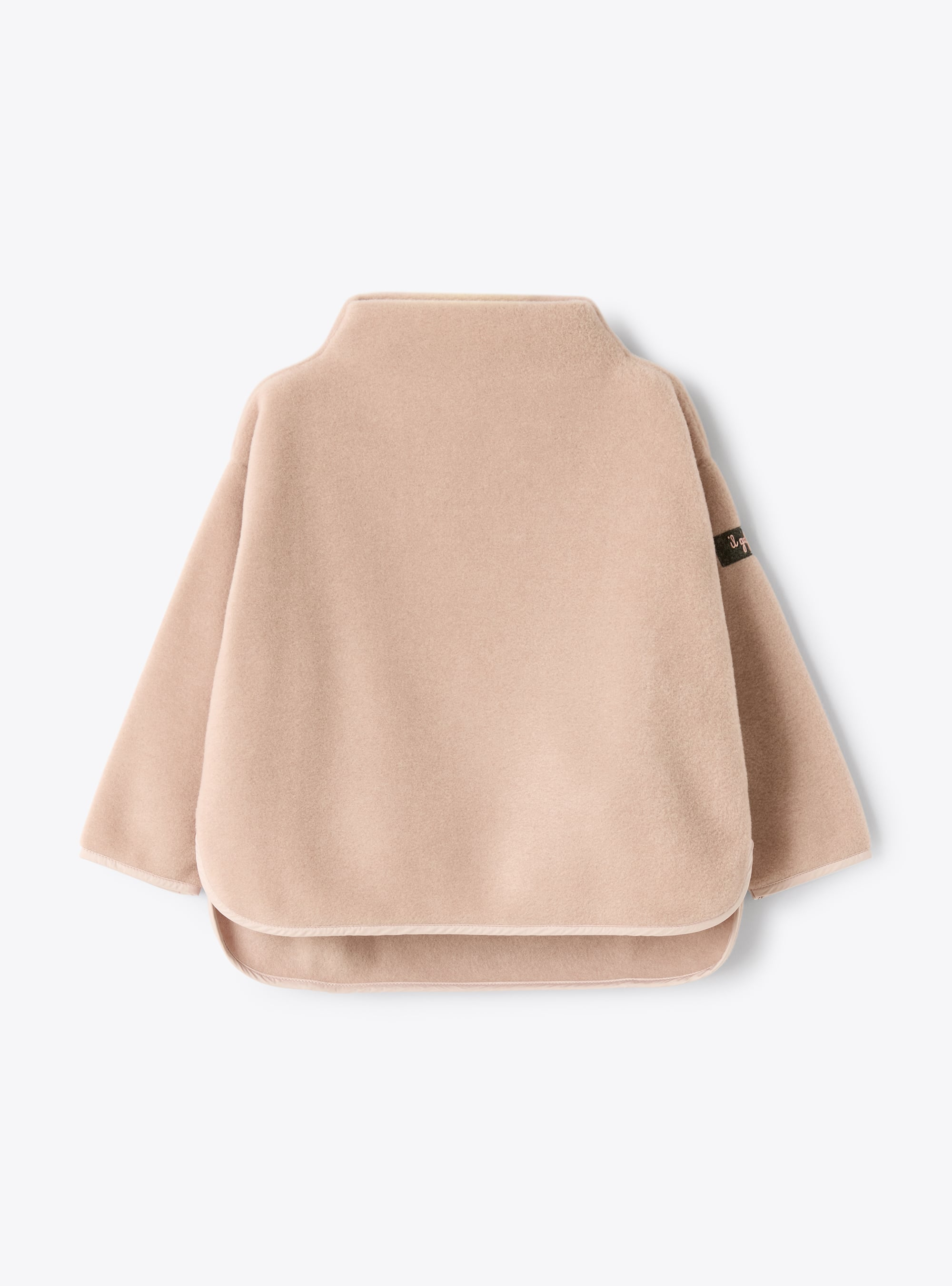 Fleece sweatshirt with high neck - Pink | Il Gufo