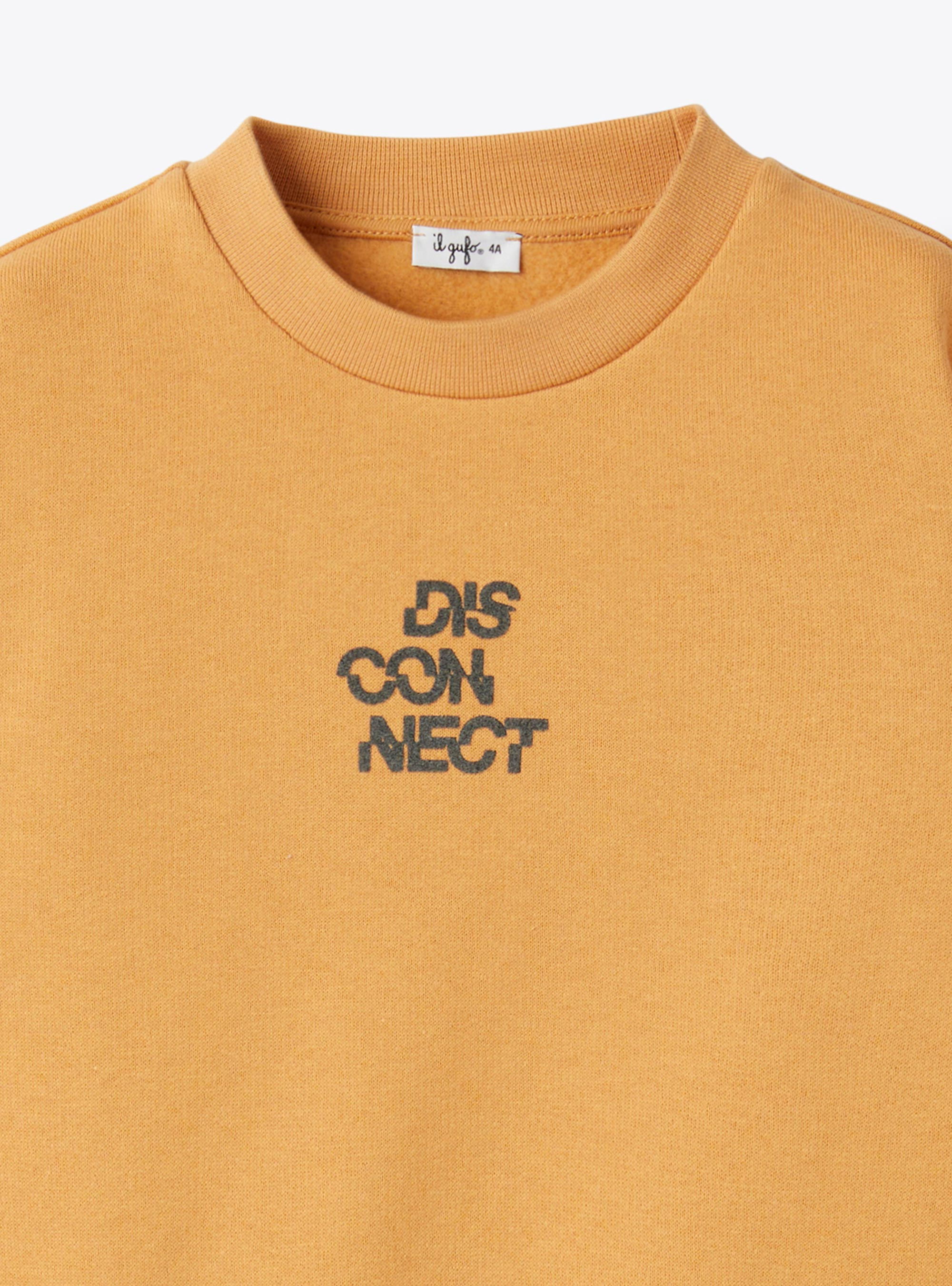 Sweat-shirt col rond en coton - ARANCIO | Il Gufo