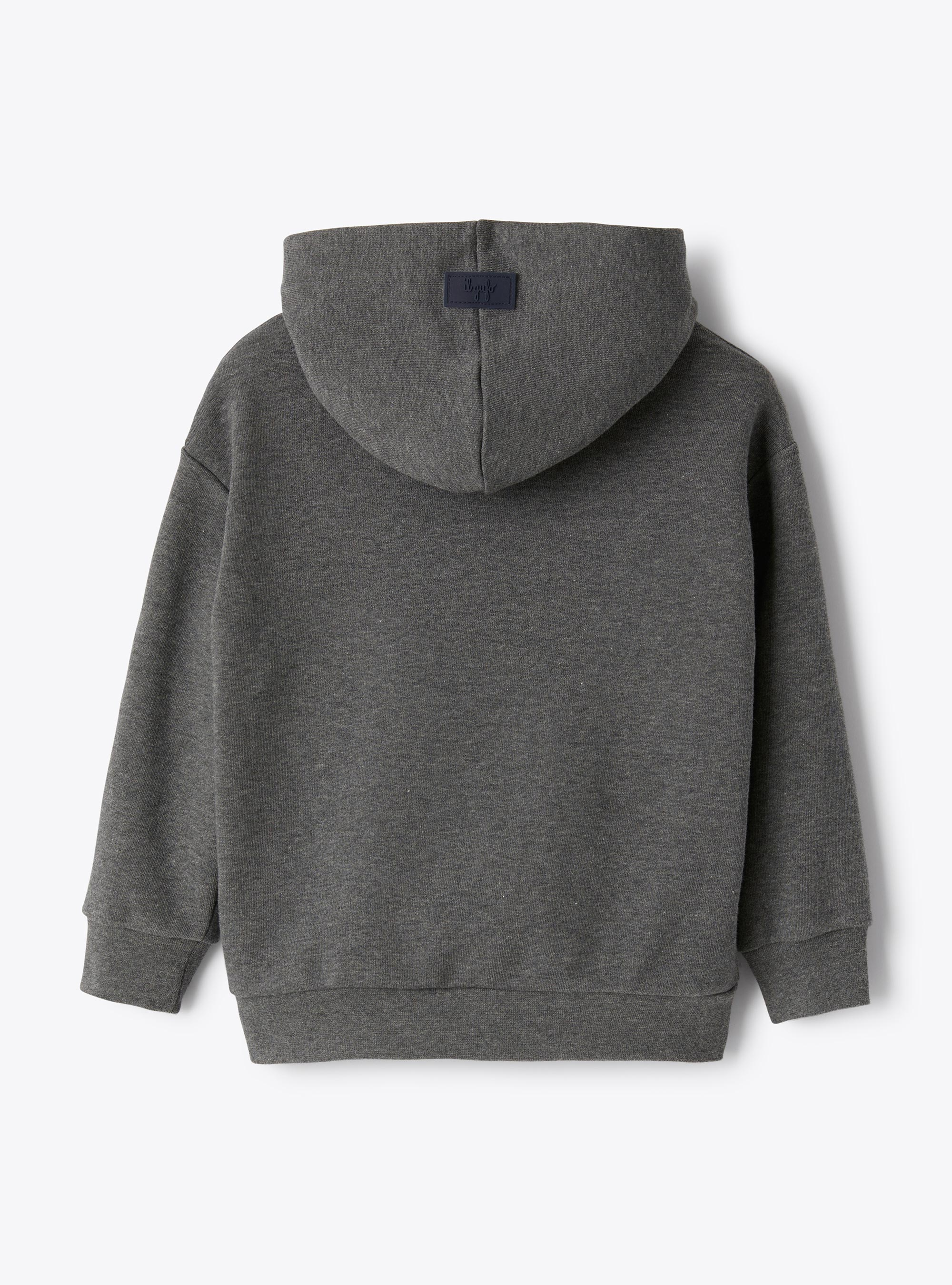 Sweat-shirt en coton - Noir | Il Gufo