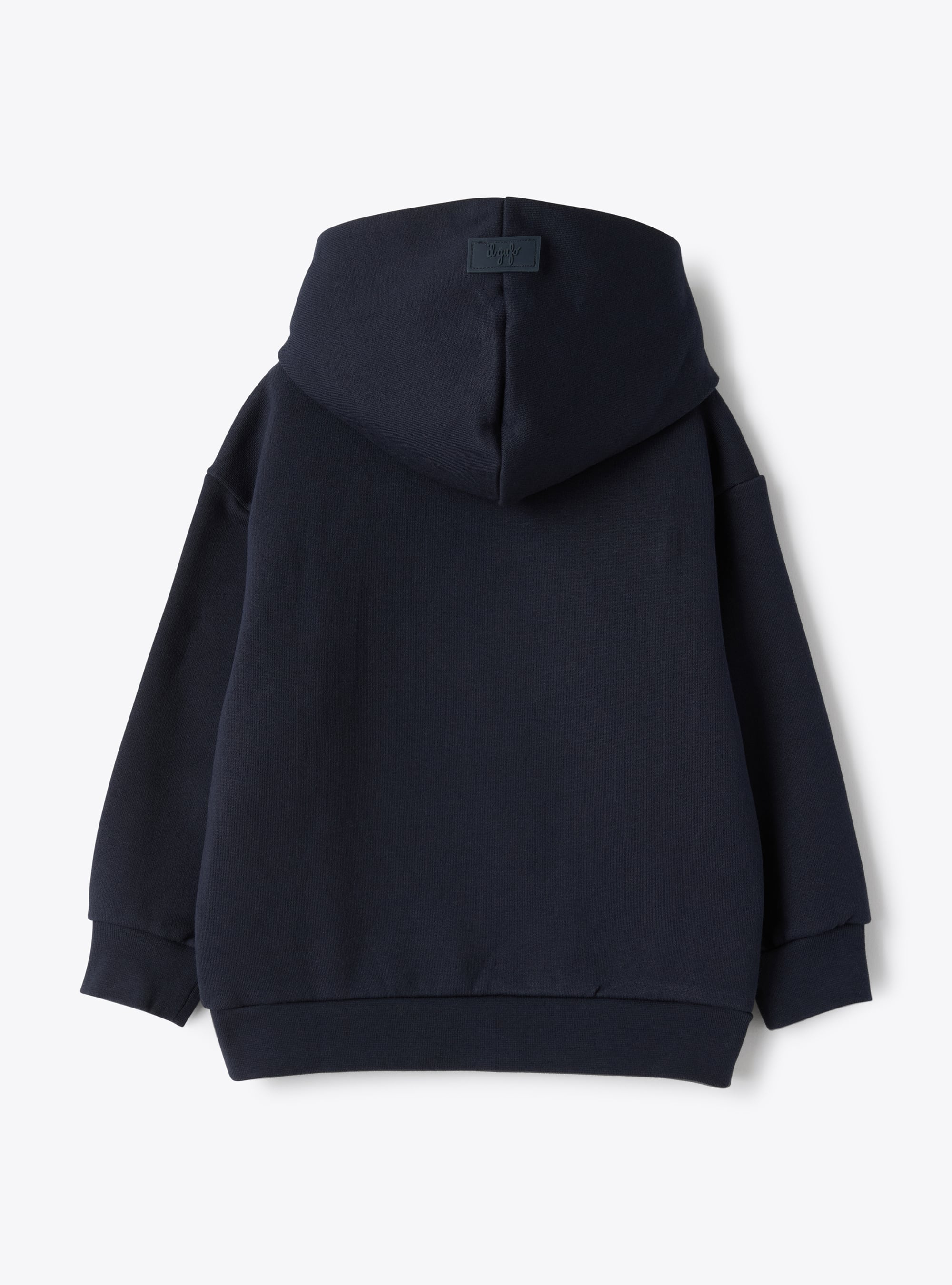 Sweatshirt aus Baumwolle mit Kapuze - Blau | Il Gufo