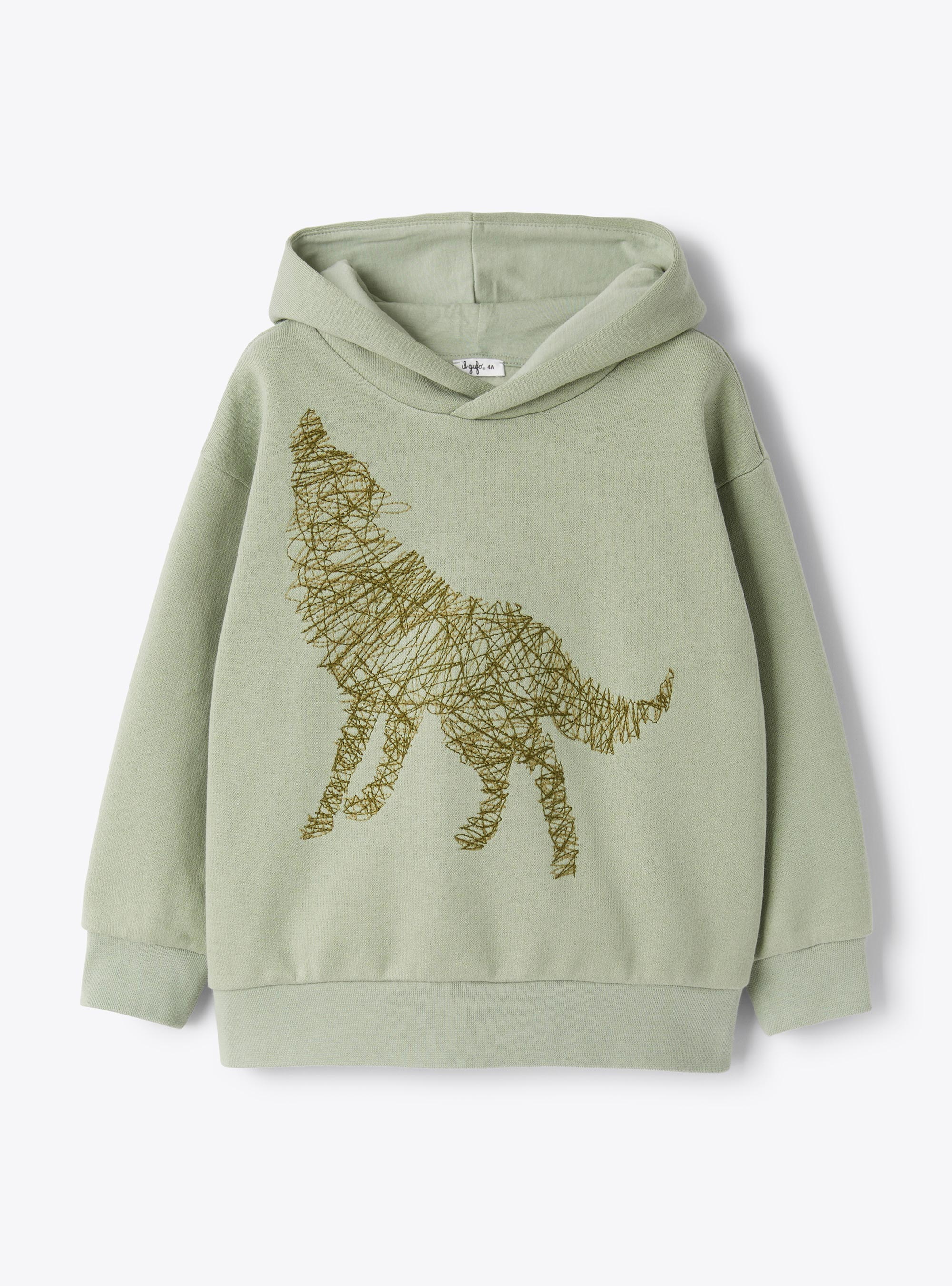 Sweat-shirt en coton avec capuche - Sweatshirts - Il Gufo