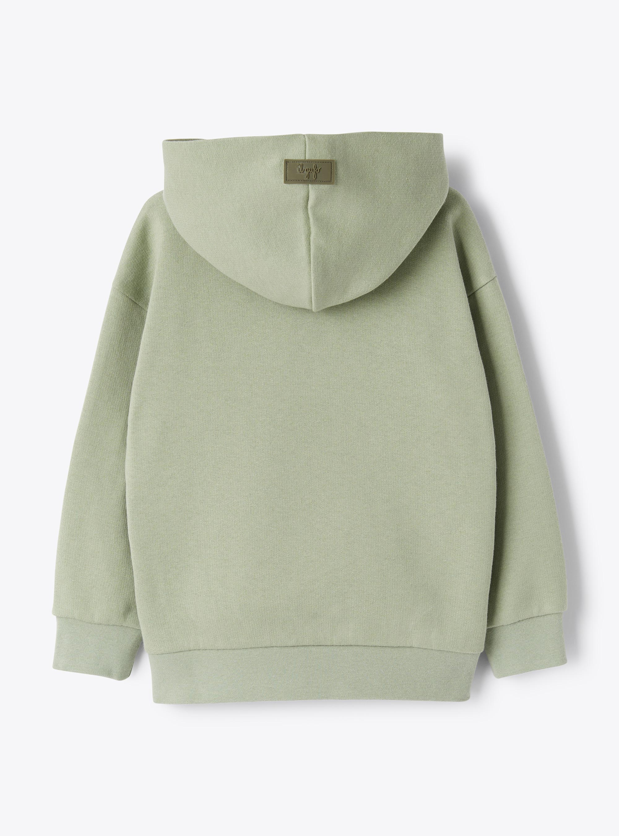 Cotton hoodie - Green | Il Gufo