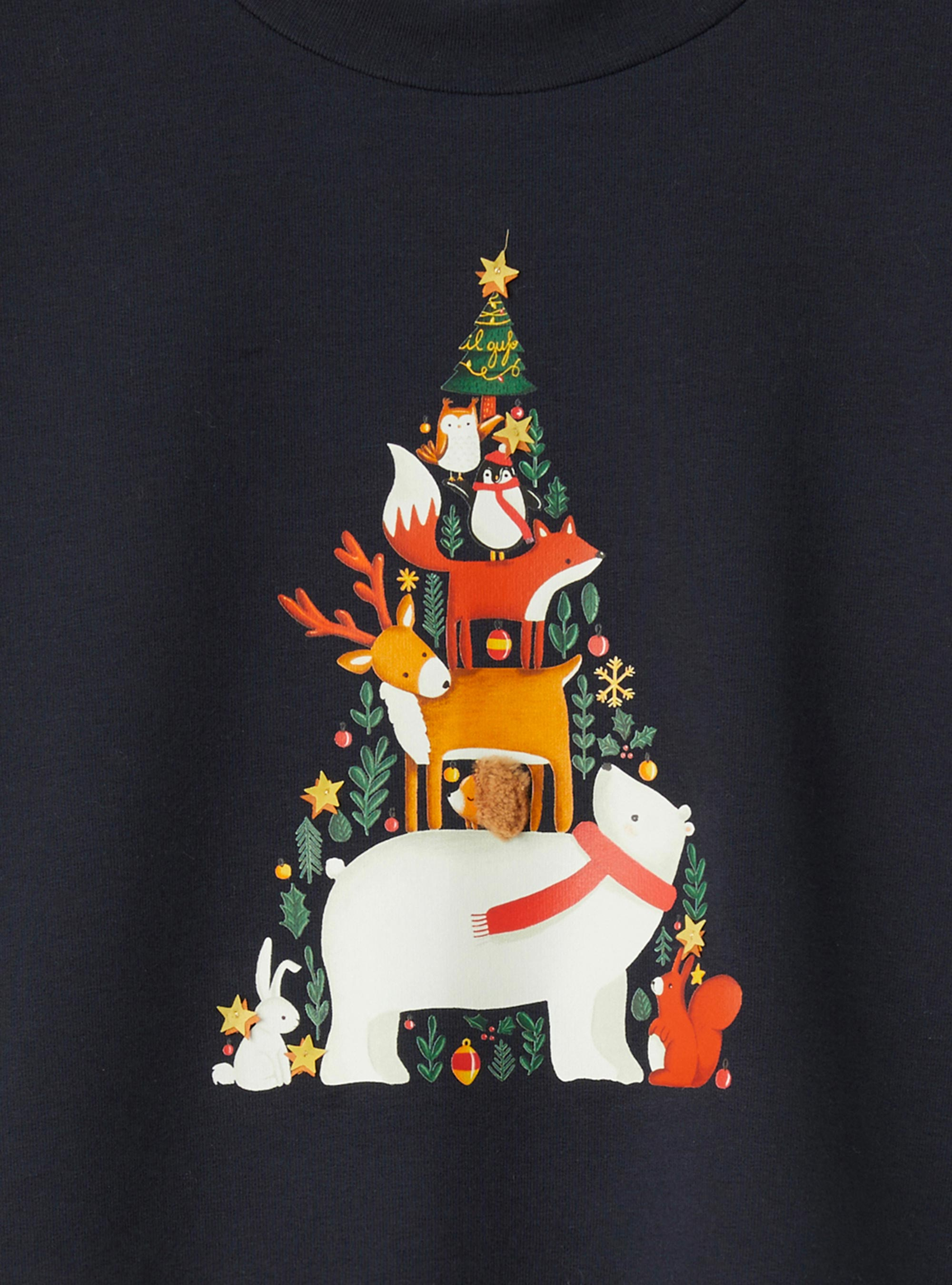 Christmas-themed sweatshirt - Blue | Il Gufo