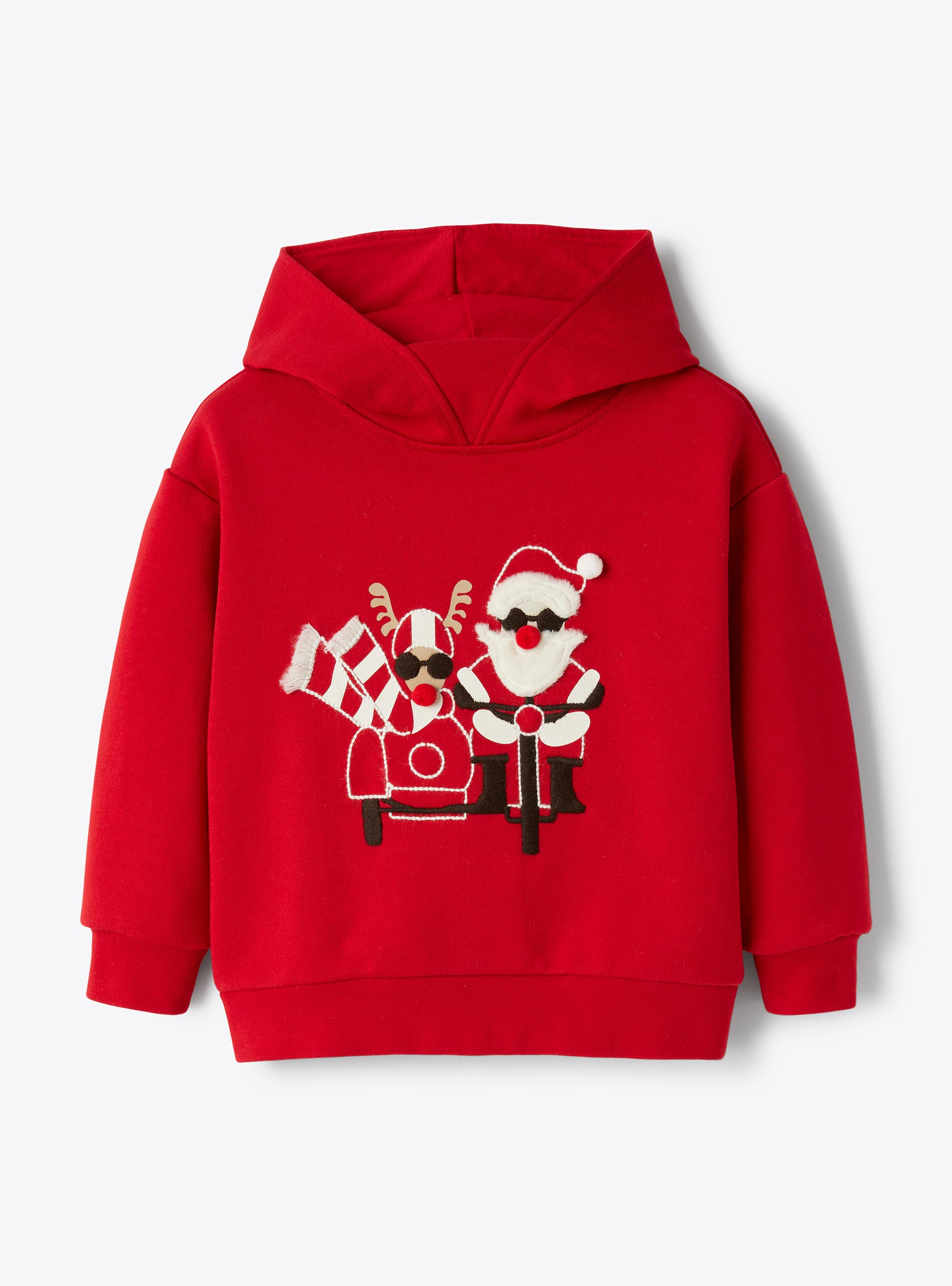 Sweatshirt aus Baumwolle mit Kapuze - Rot | Il Gufo