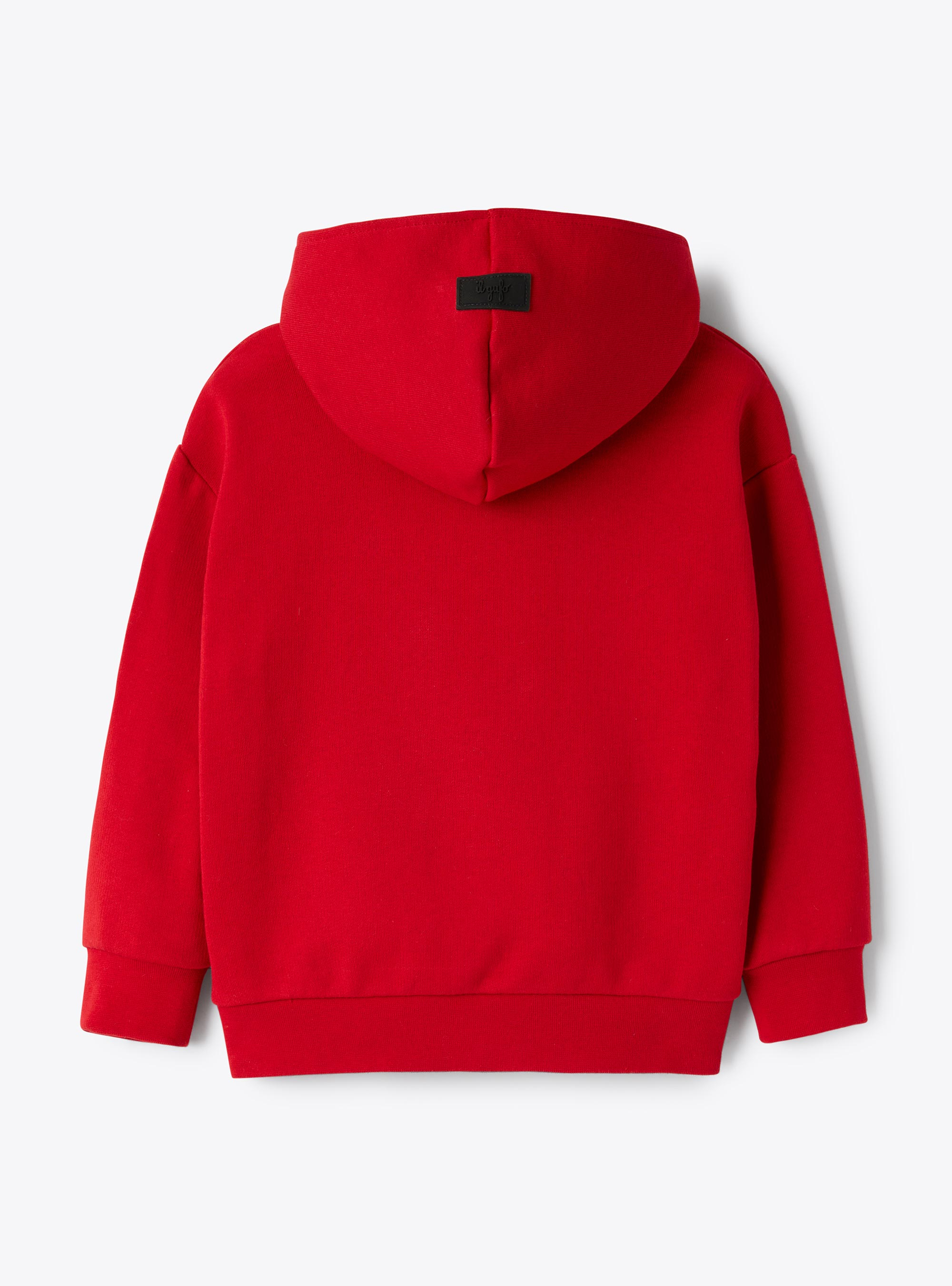 Sweat-shirt en coton avec capuche - Rouge | Il Gufo