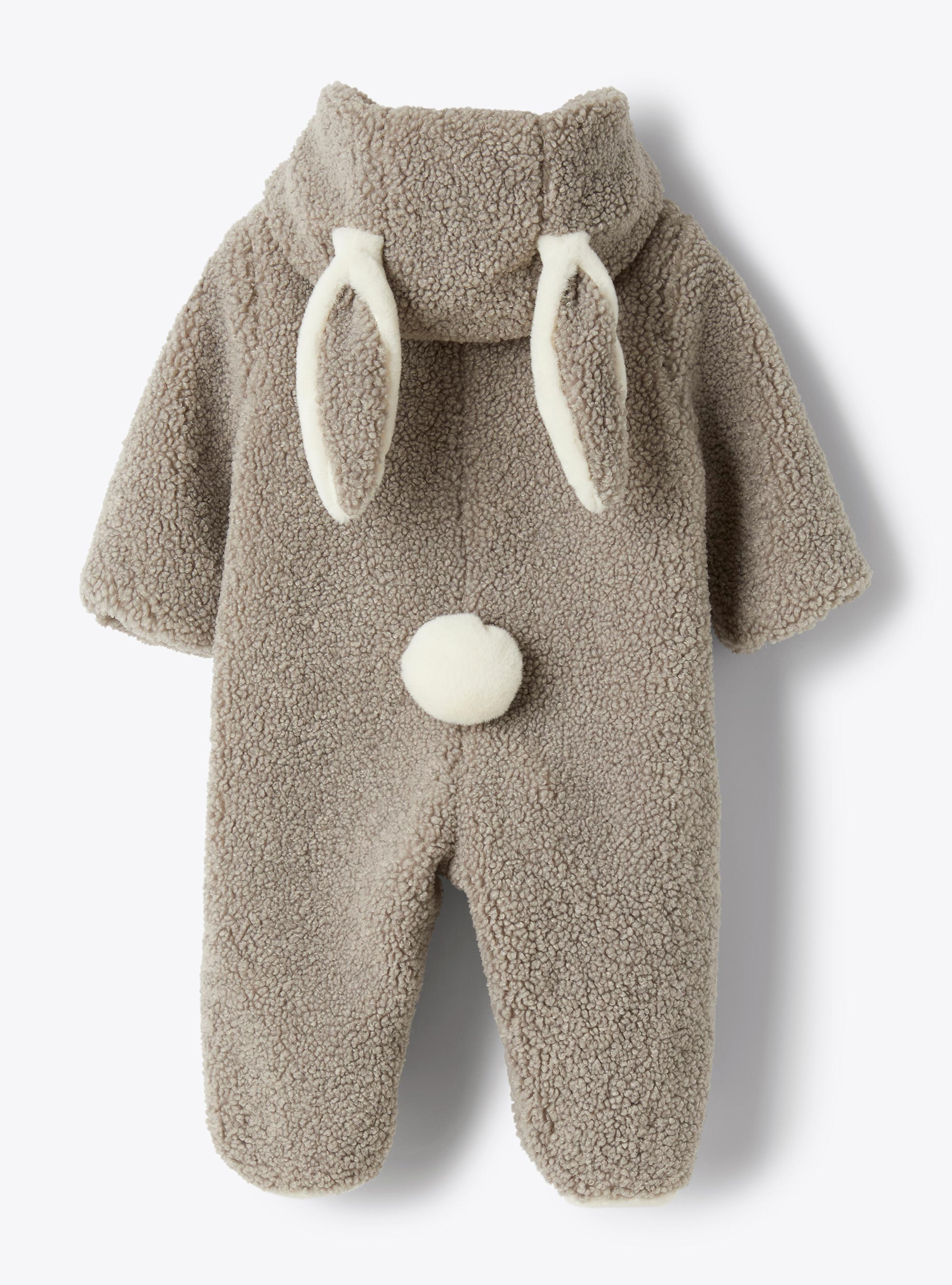 Teddy jumpsuit with rubbit ears - Grey | Il Gufo