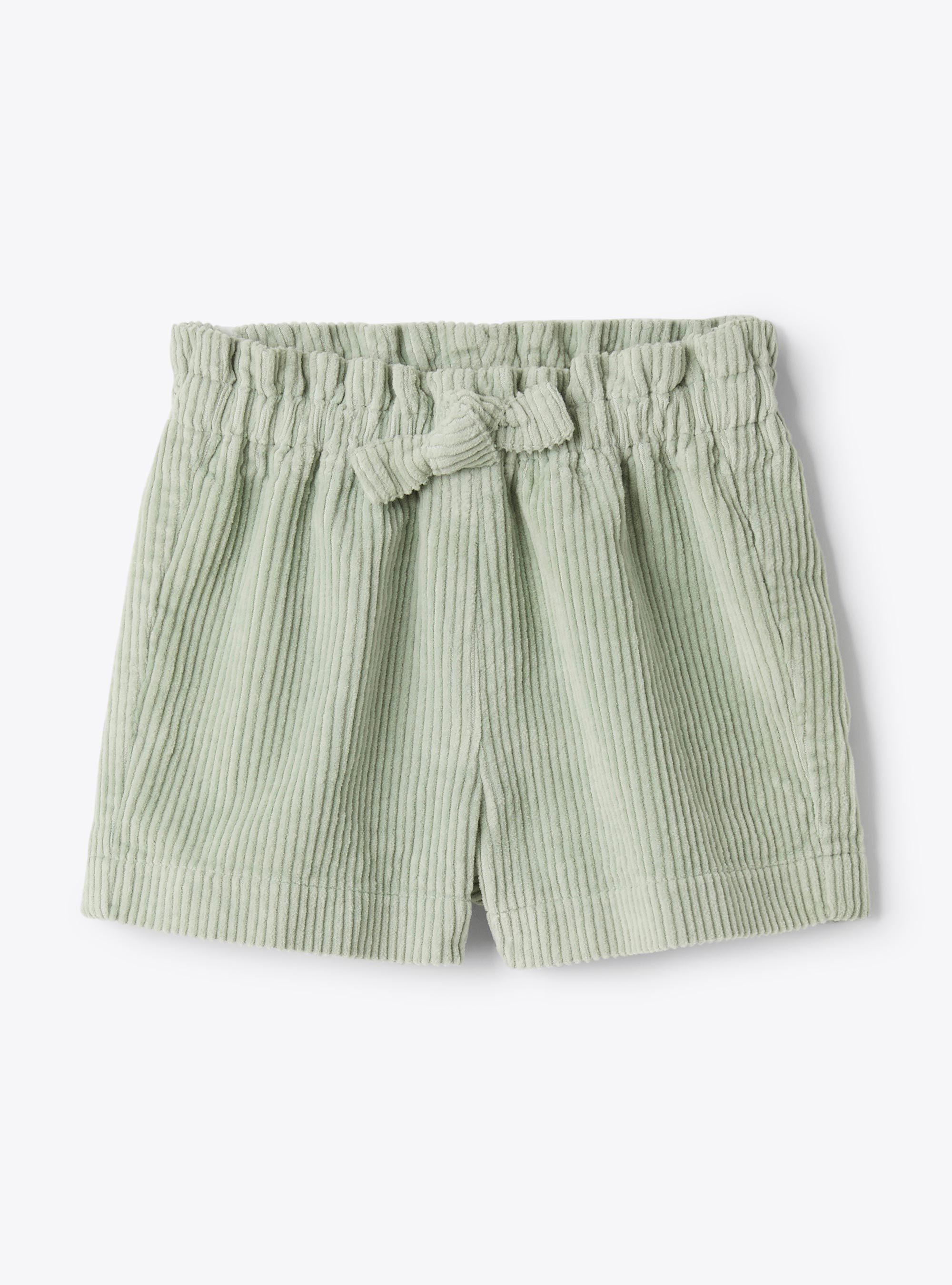 Ribbed velvet shorts - Green | Il Gufo