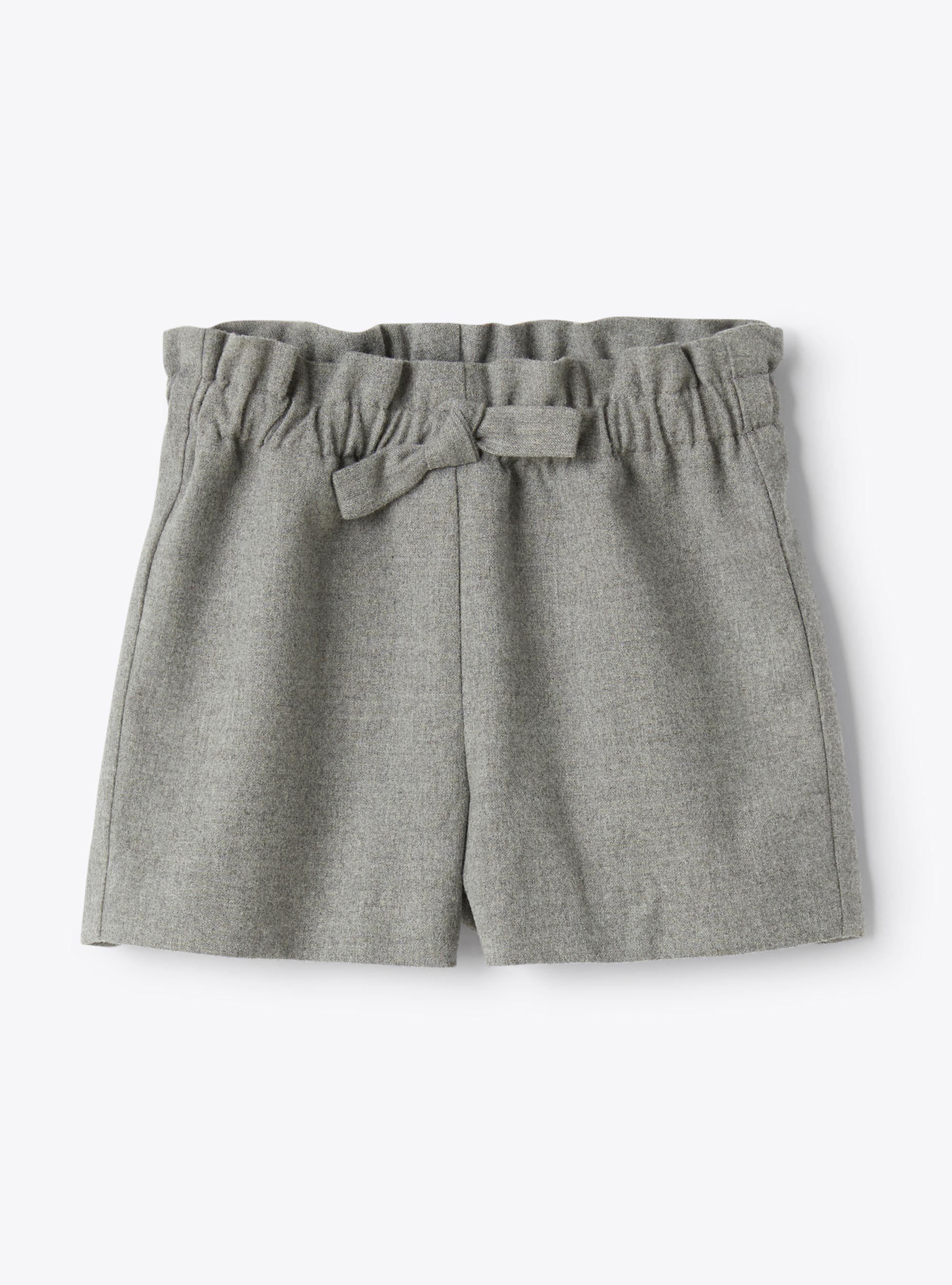 Shorts in tecno lana - Grigio | Il Gufo