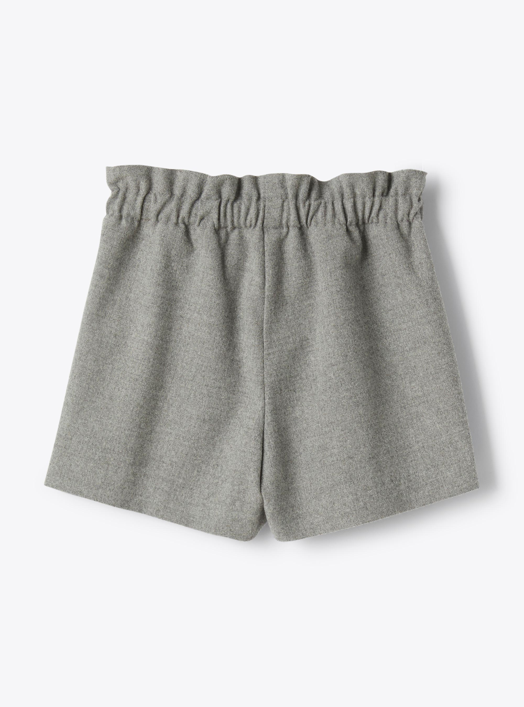 Shorts in tecno lana - Grigio | Il Gufo