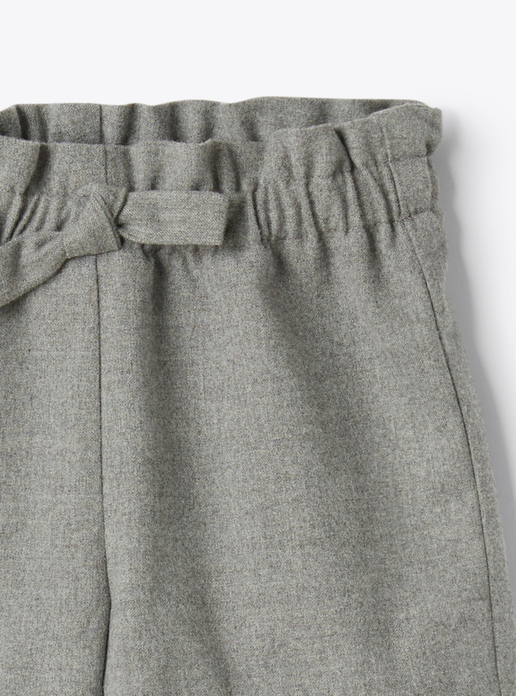 Short en techno-wool - Gris | Il Gufo