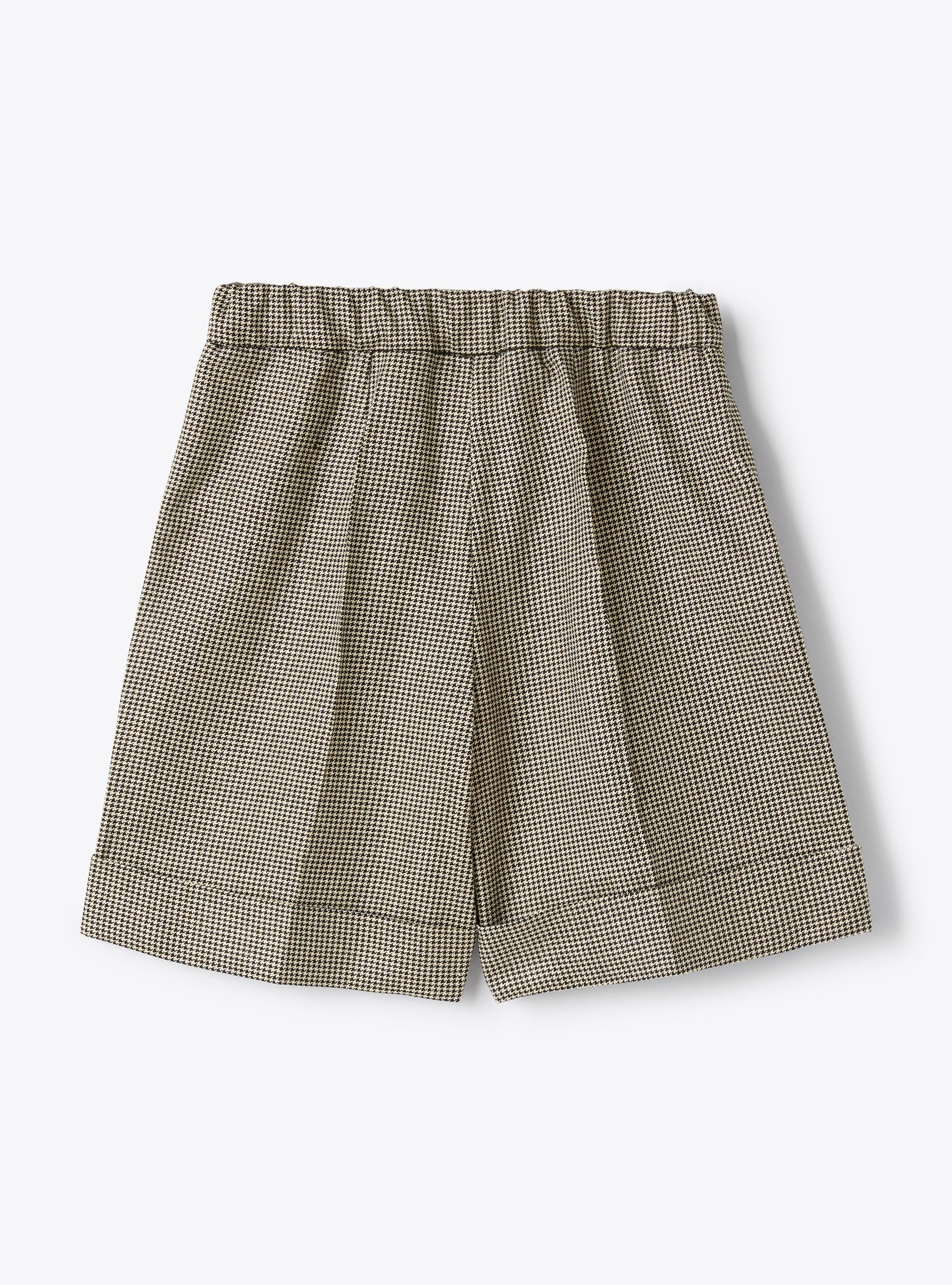 Lurex houndstooth bermuda shorts - Black | Il Gufo