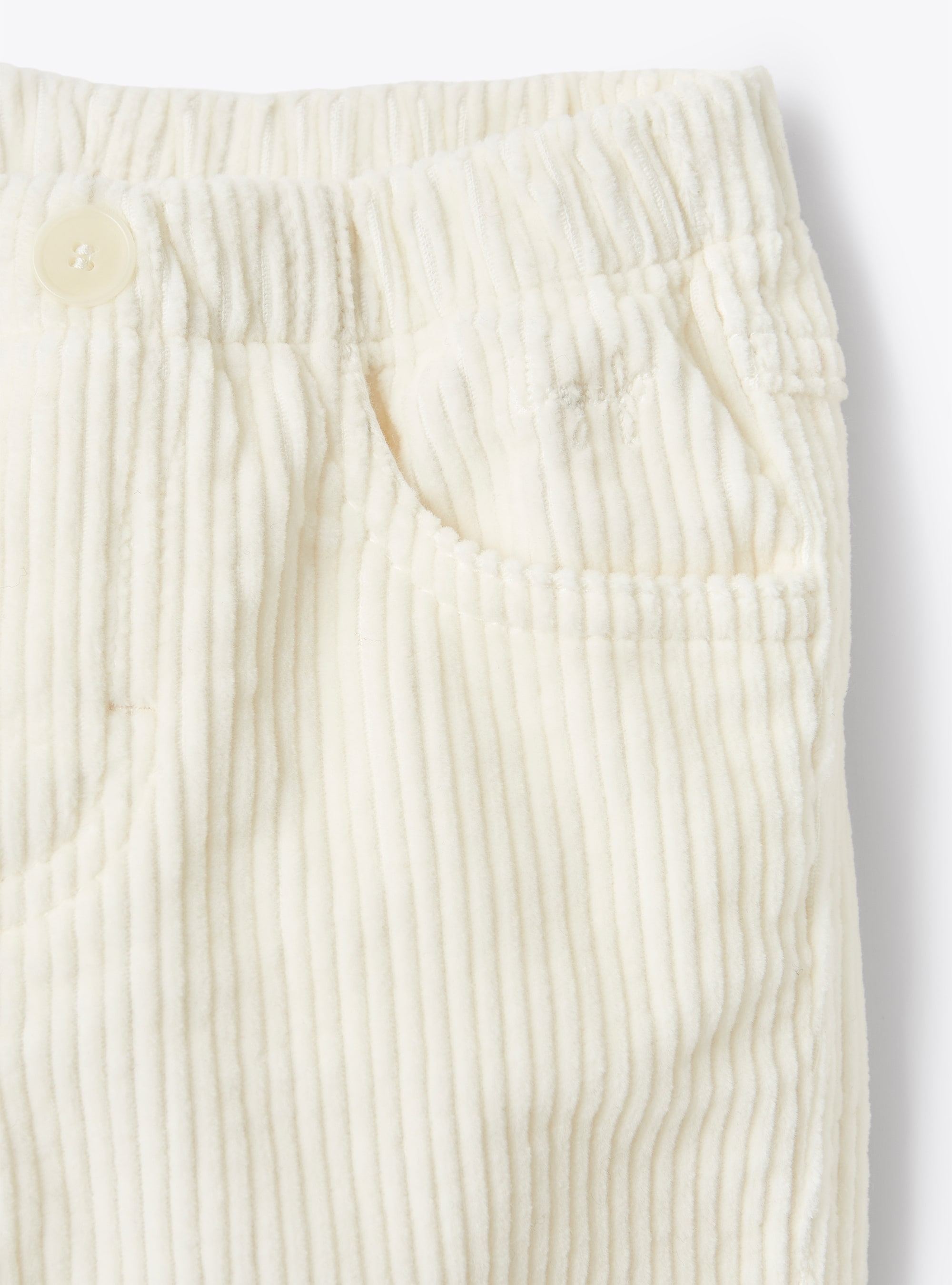 Cotton corduroy pants - White | Il Gufo