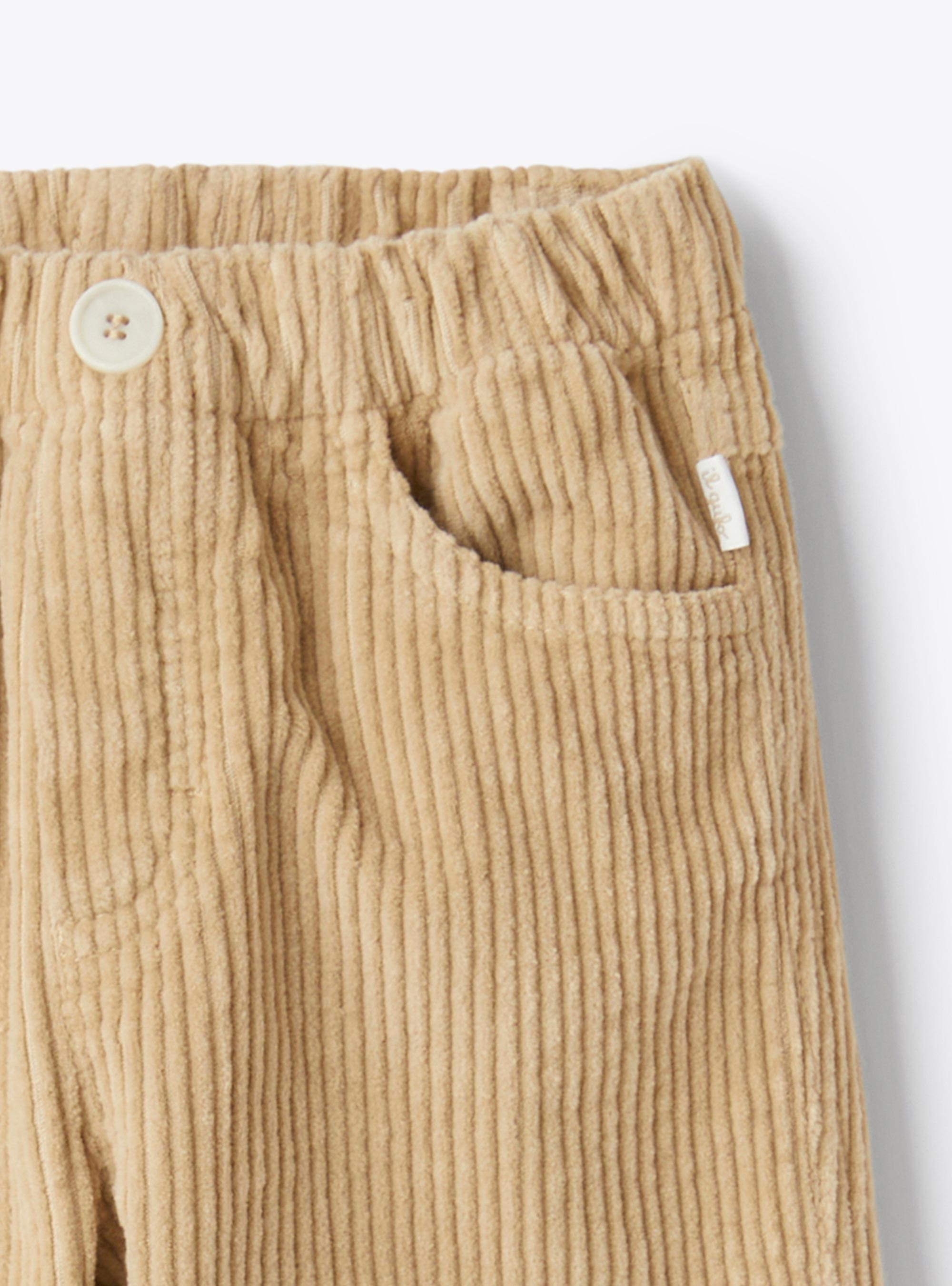 Cotton corduroy pants - Beige | Il Gufo