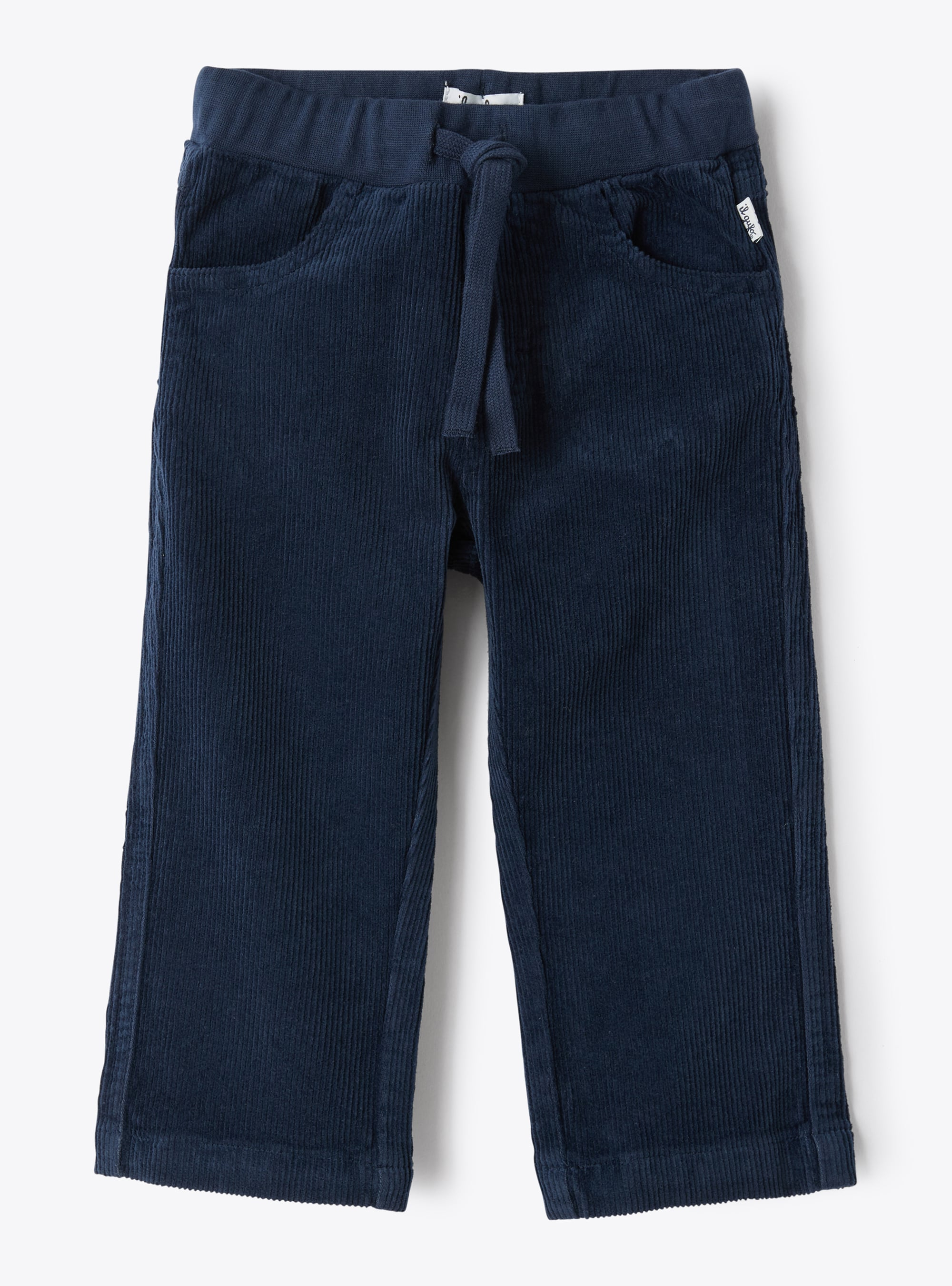 Pantalon en velours côtelé stretch - Bleu | Il Gufo