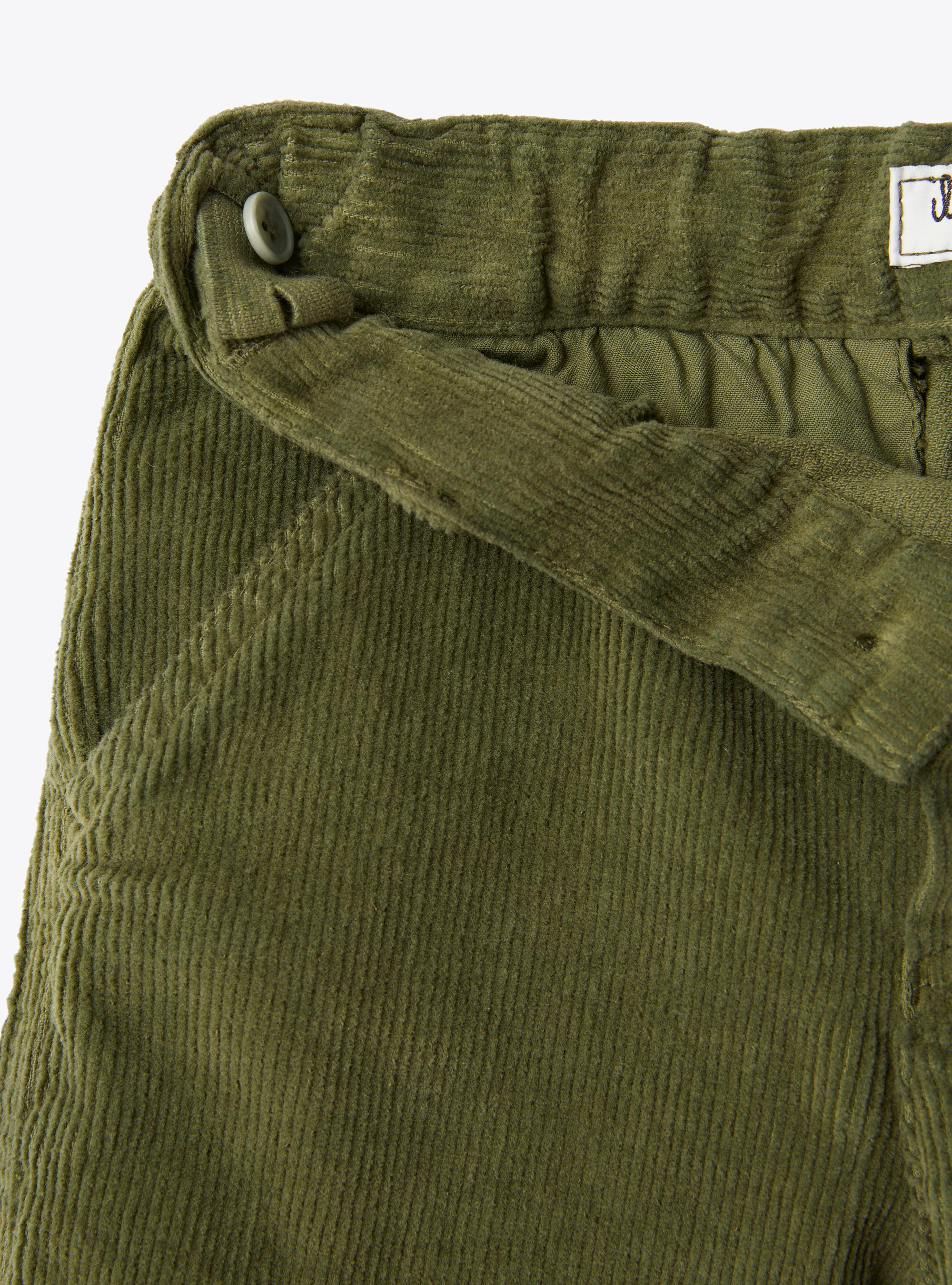 Ribbed velvet pants - Green | Il Gufo