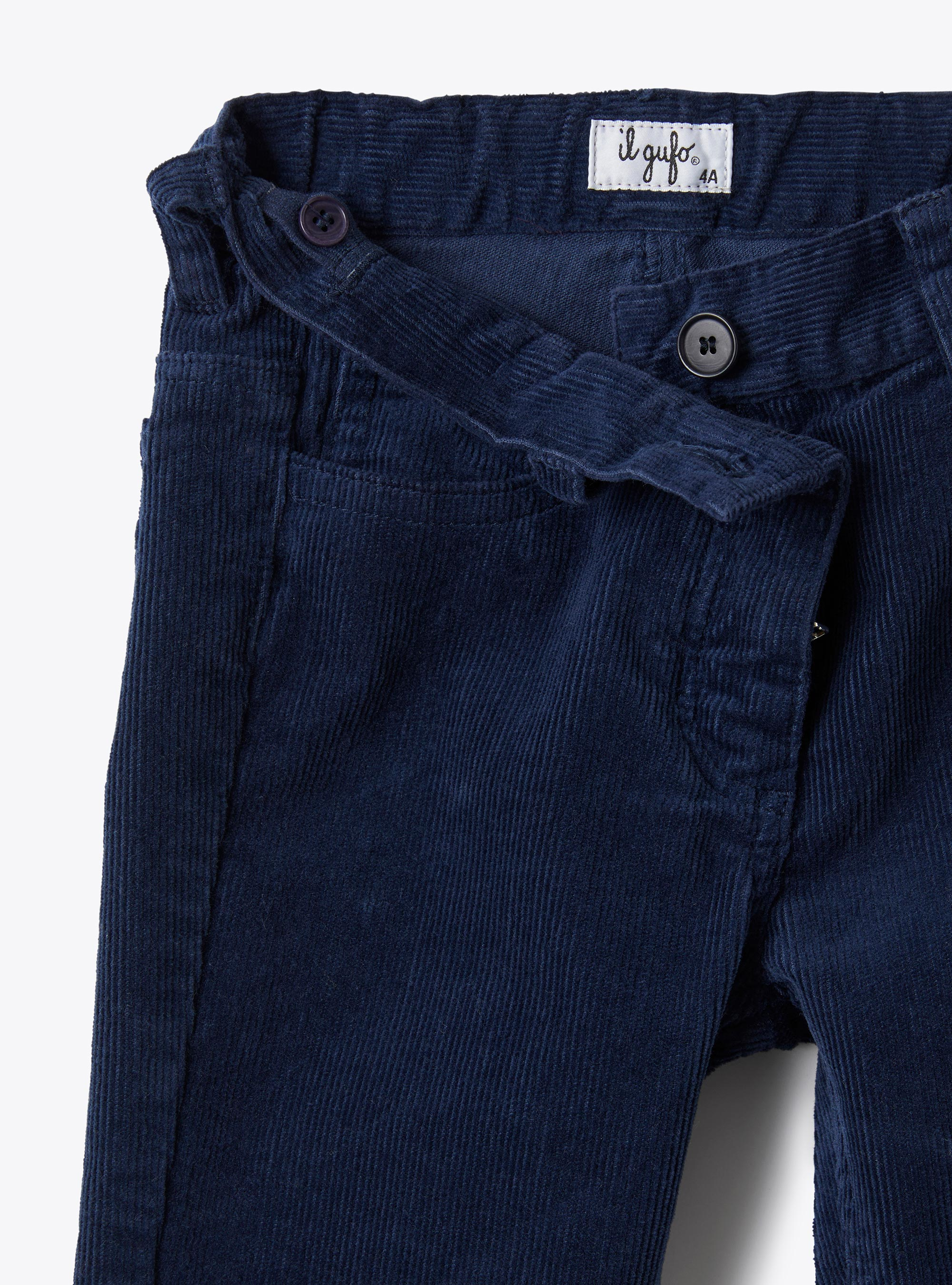 Five-pocket corduroy pants - Blue | Il Gufo