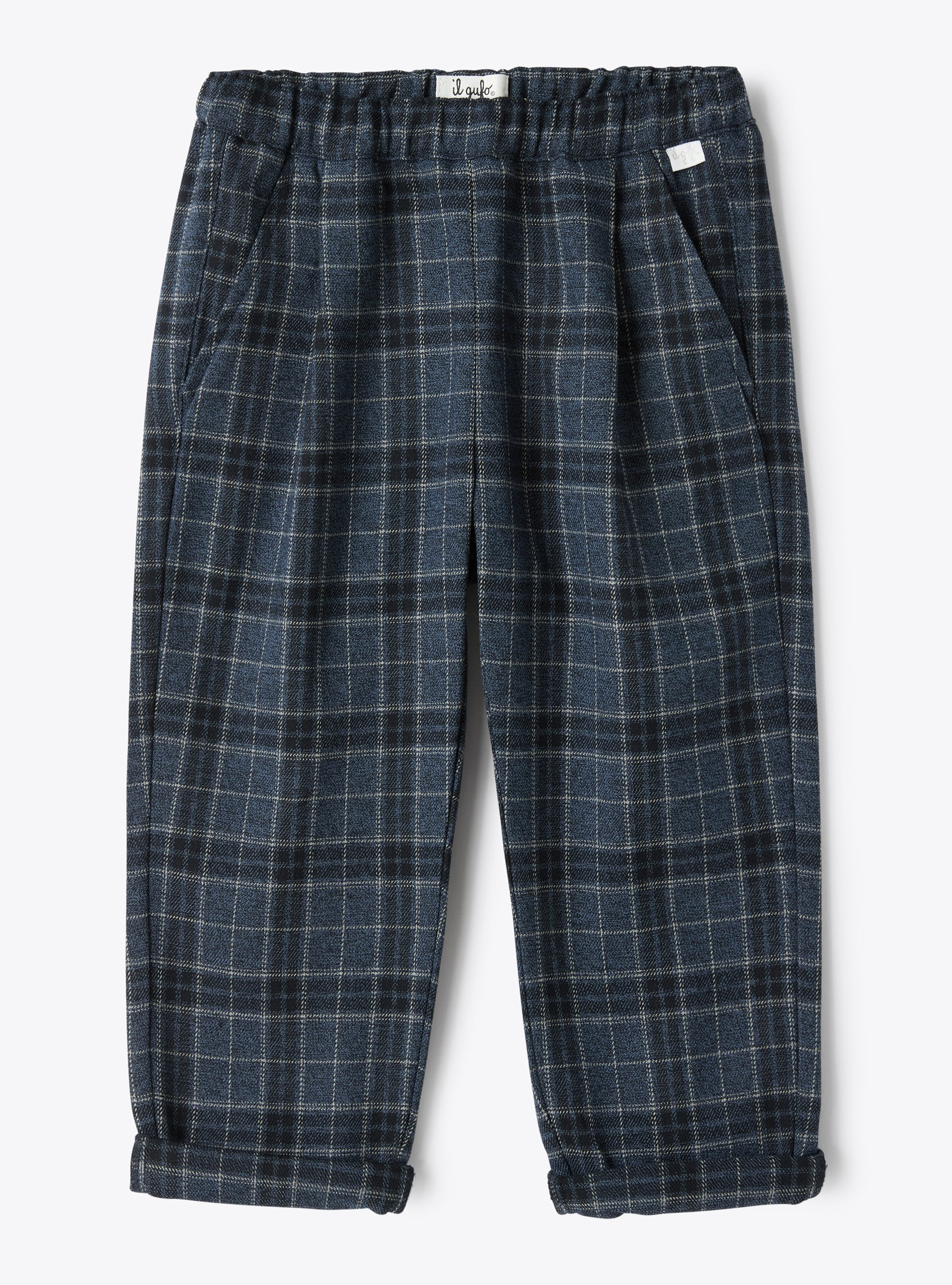 Checked techno-wool pants - Trousers - Il Gufo