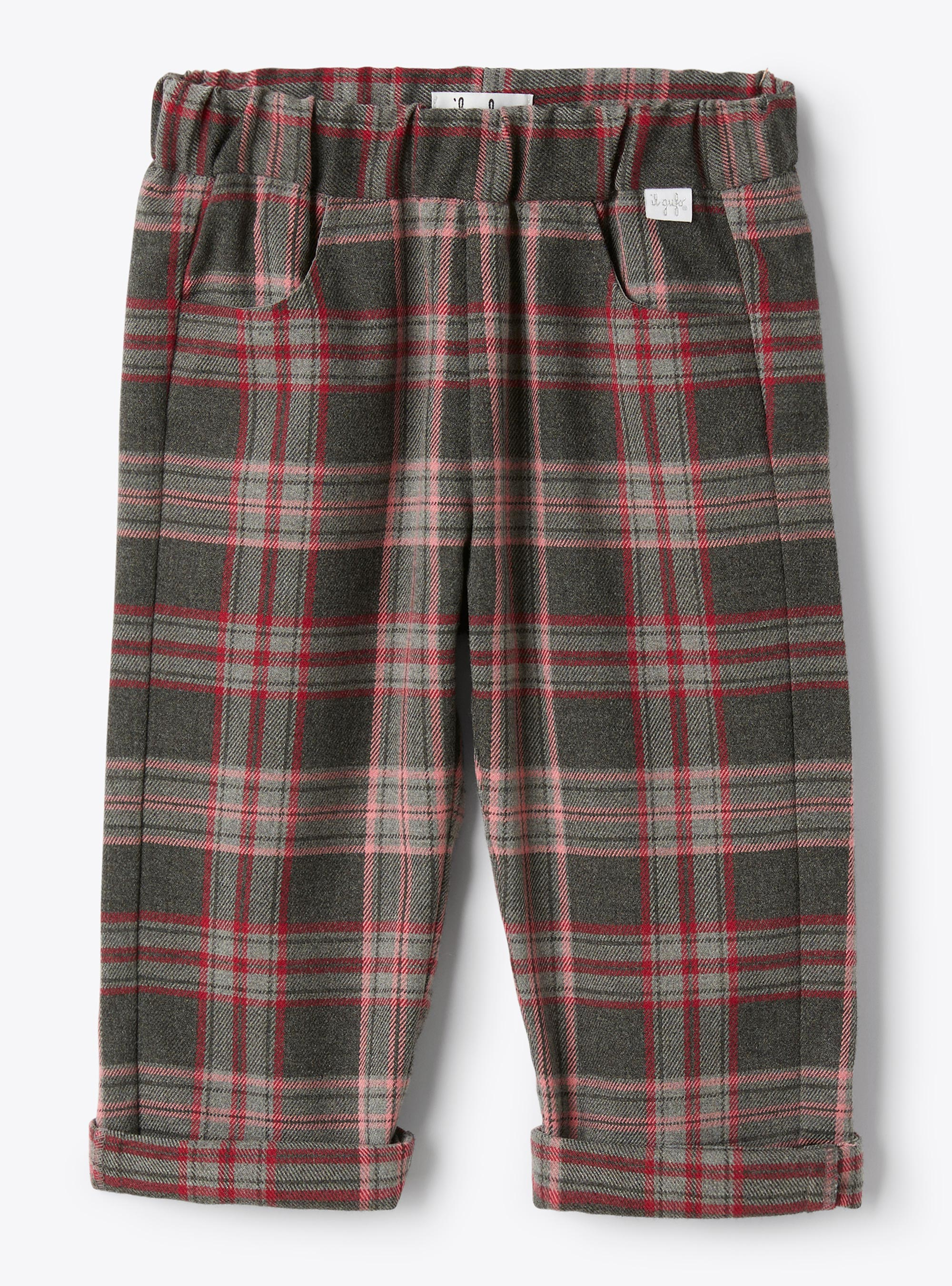 Scots pattern techno-wool trousers - Trousers - Il Gufo
