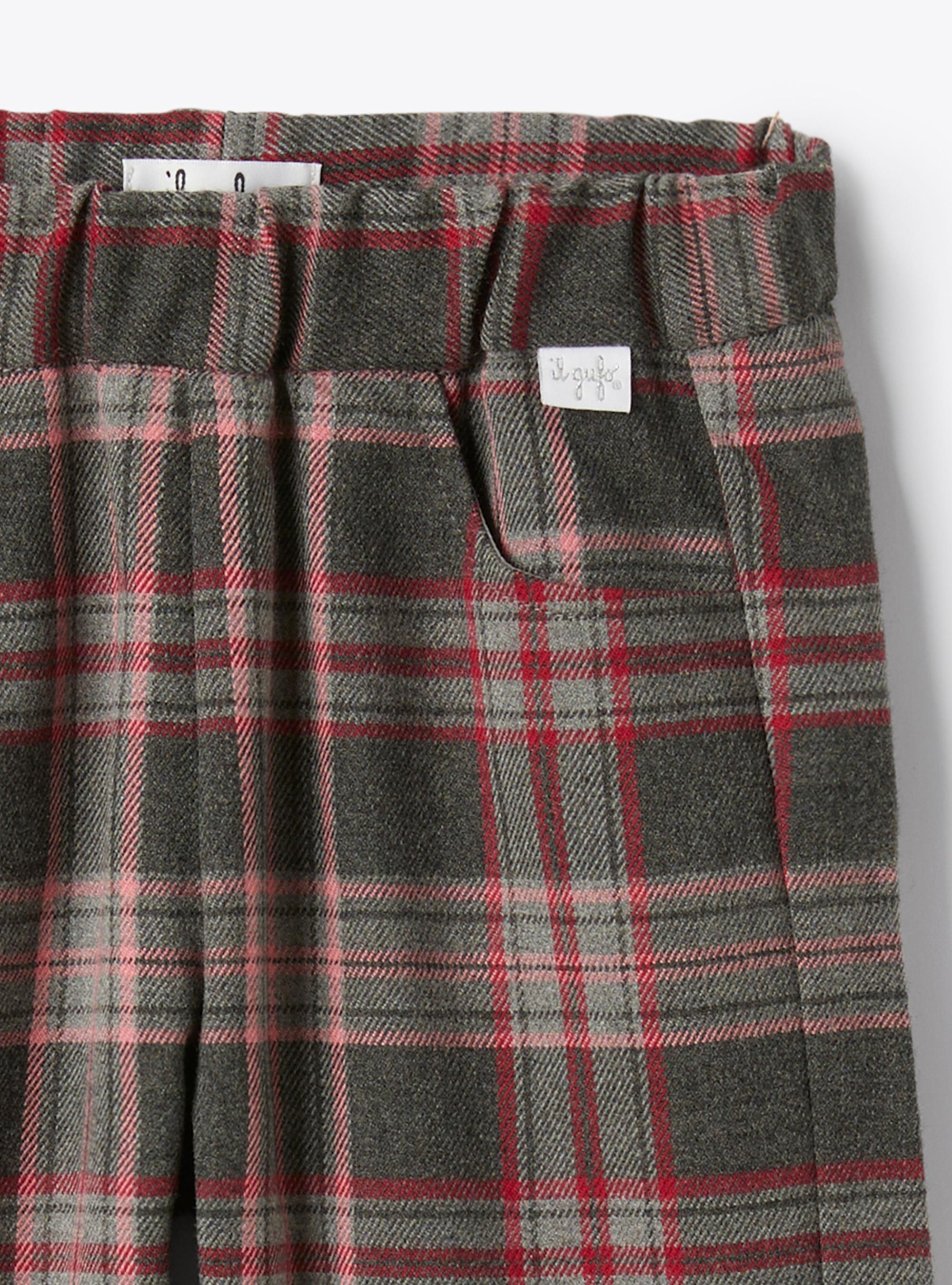 Scots pattern techno-wool trousers - Red | Il Gufo