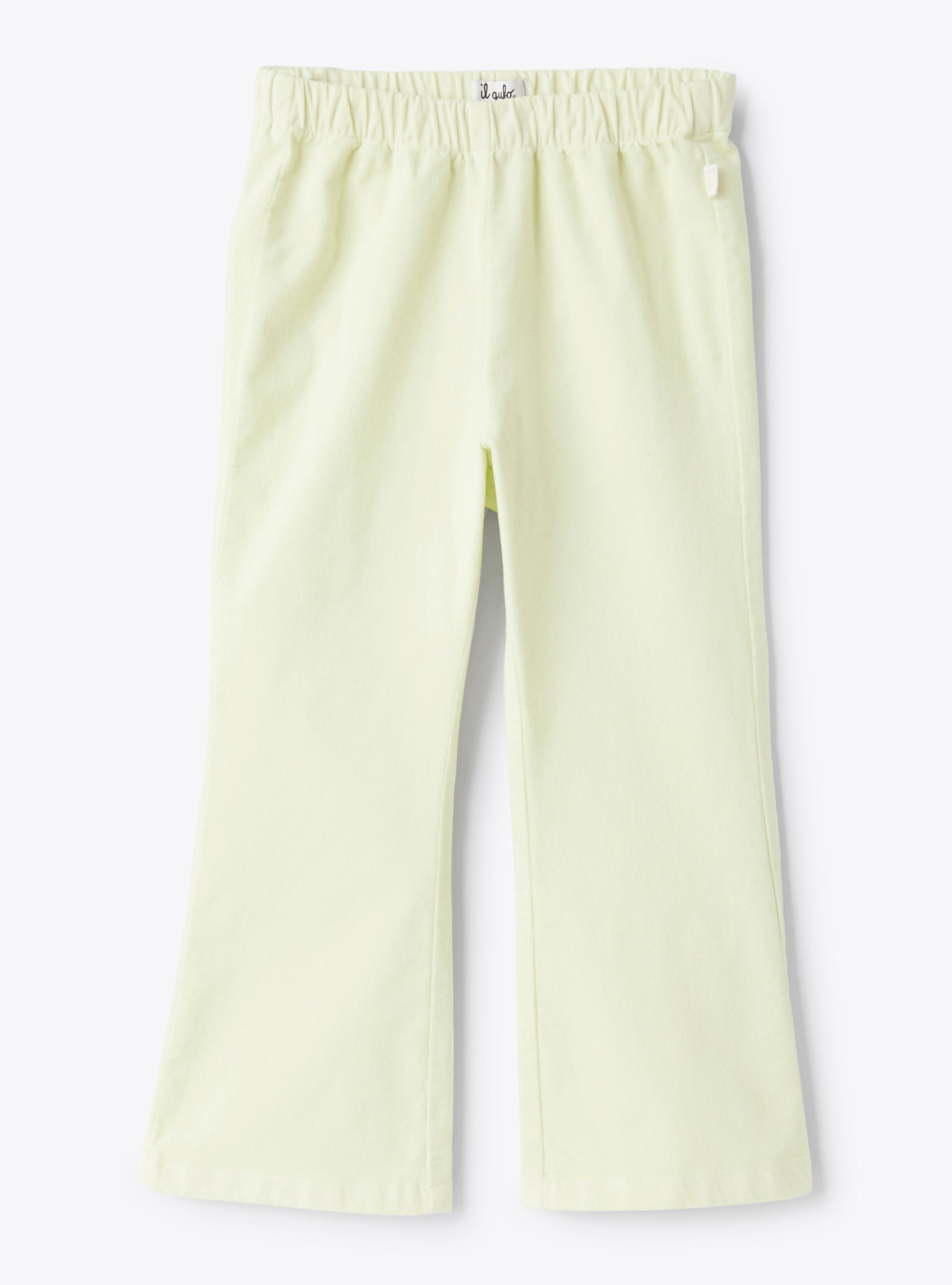 Flared velvet pants - Yellow | Il Gufo