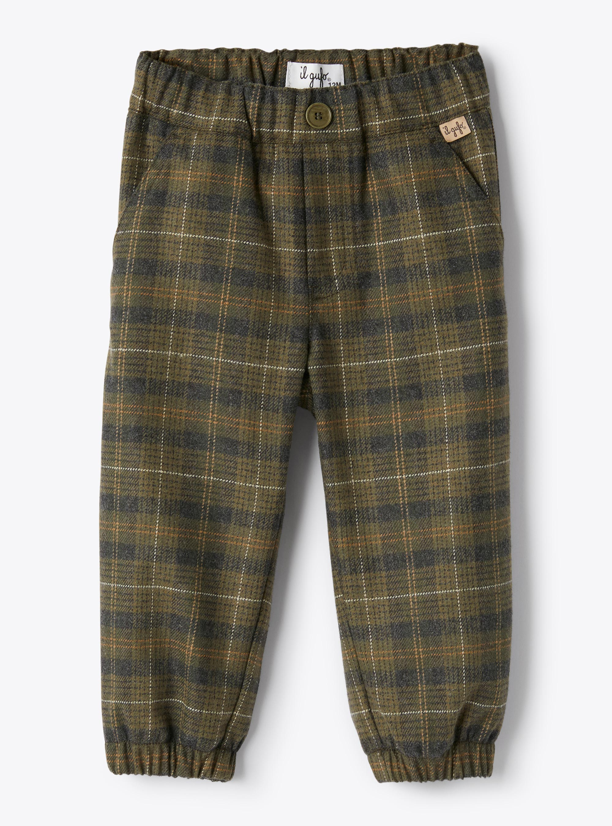 Pantalone in misto cotone check - Pantaloni - Il Gufo