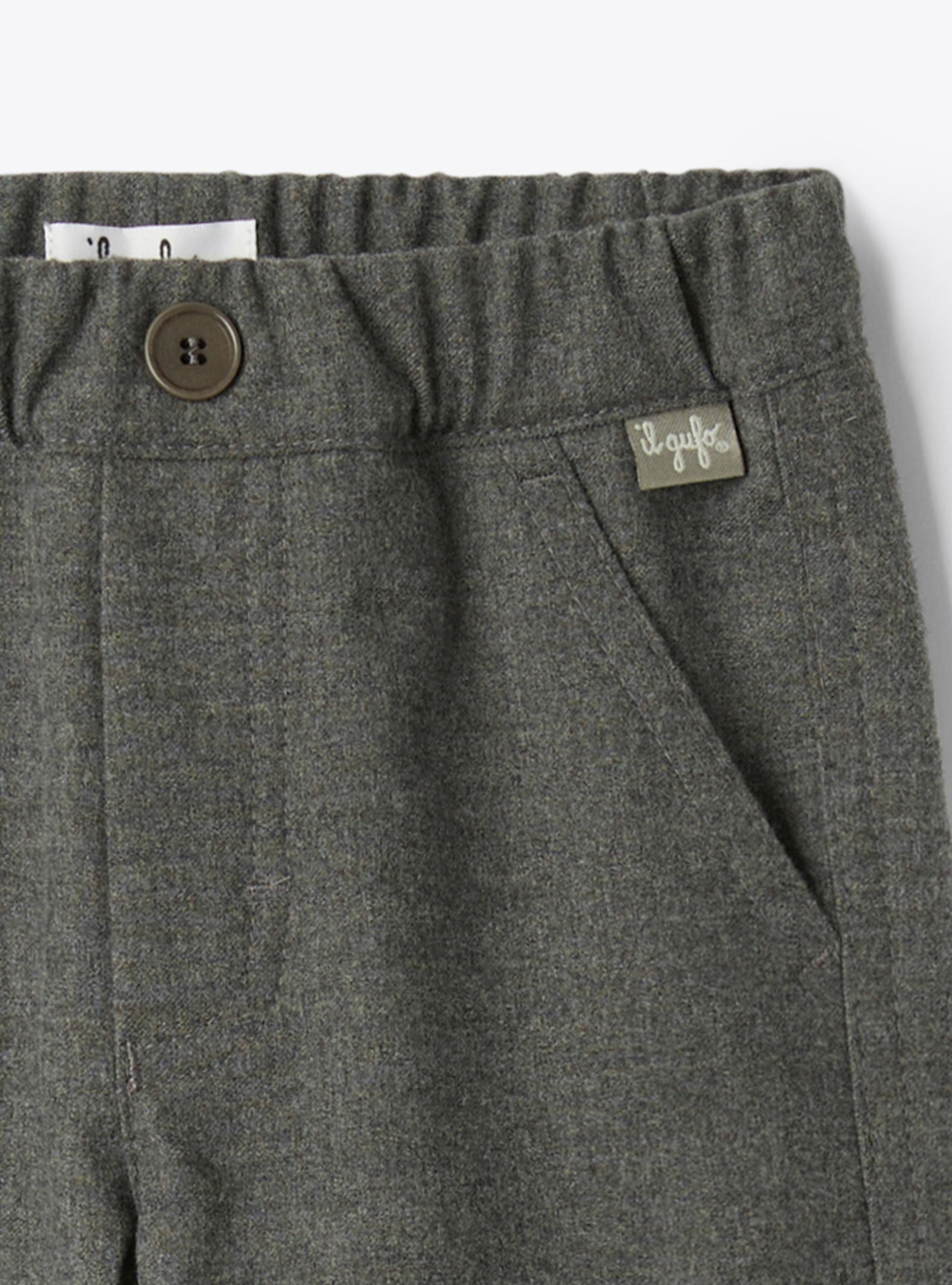 Wool blend trousers - Grey | Il Gufo