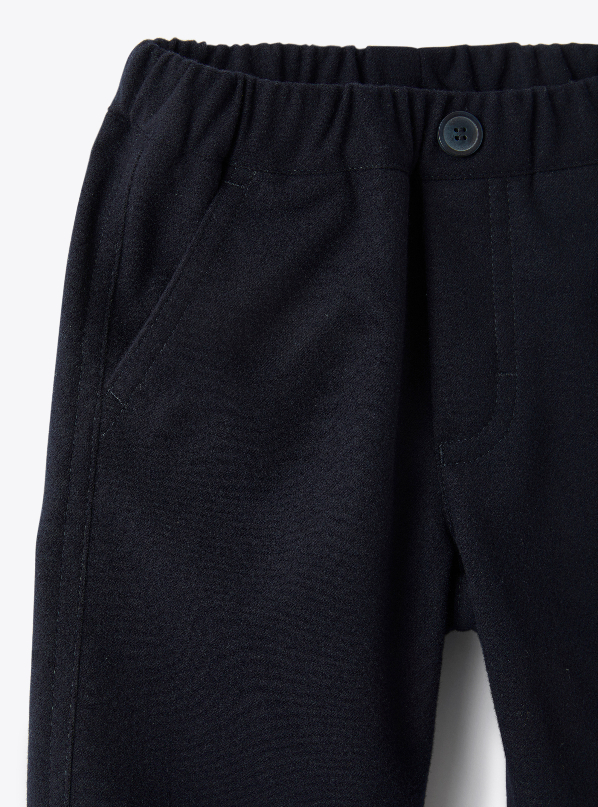 Wool blend trousers - Blue | Il Gufo