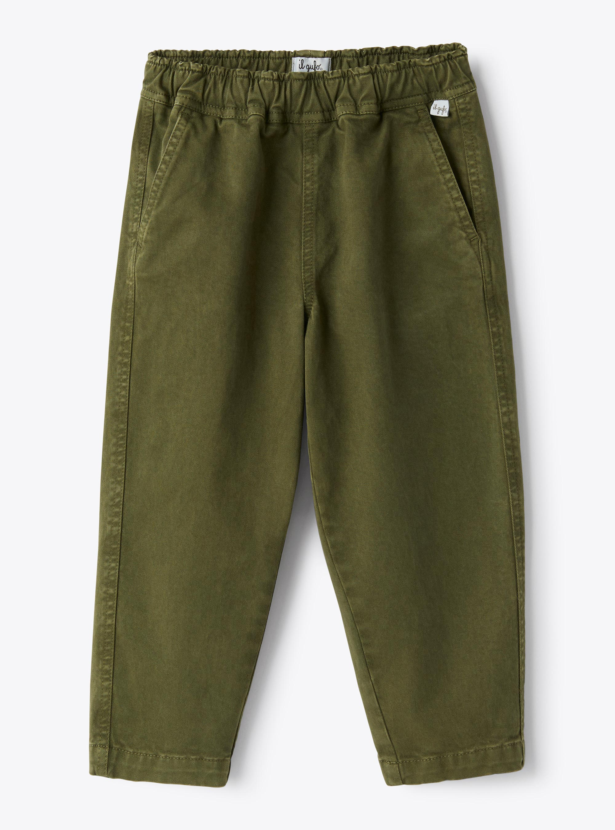 Carrot fit pants in stretch cotton gabardine - Trousers - Il Gufo