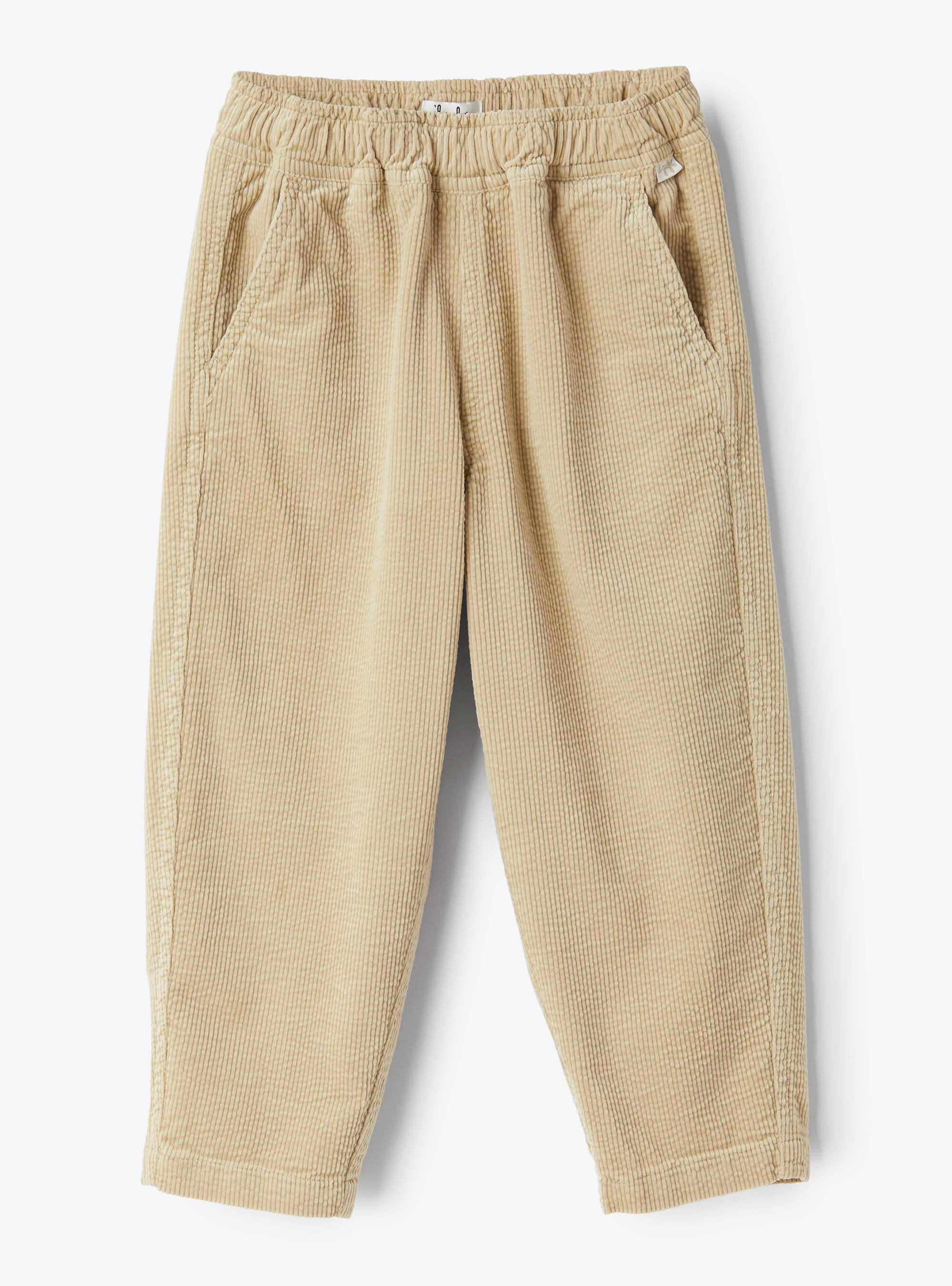 Cotton velvet carrot fit pants - Brown | Il Gufo